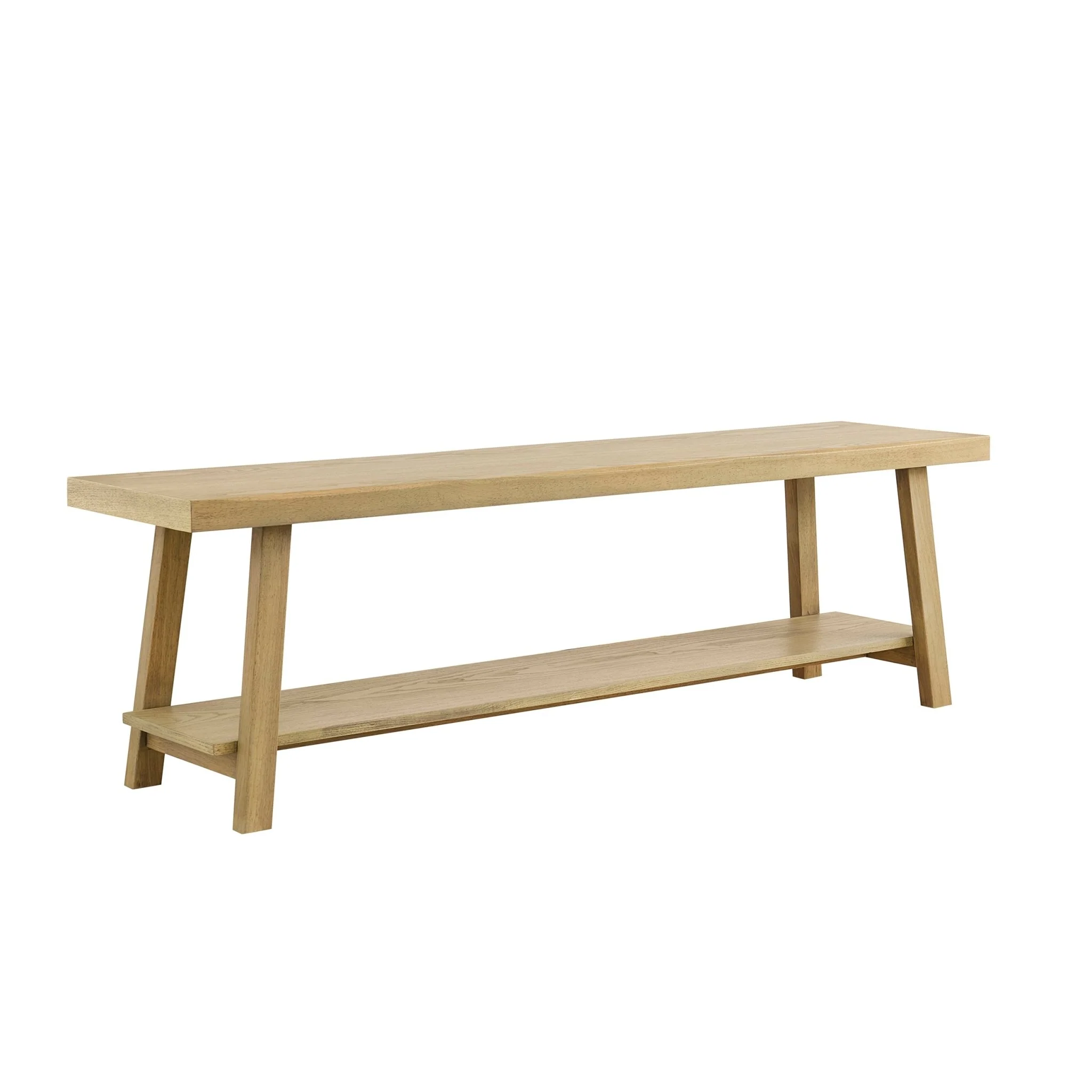 Eliza Wooden Shelf Bench - Light Wood - Image 5
