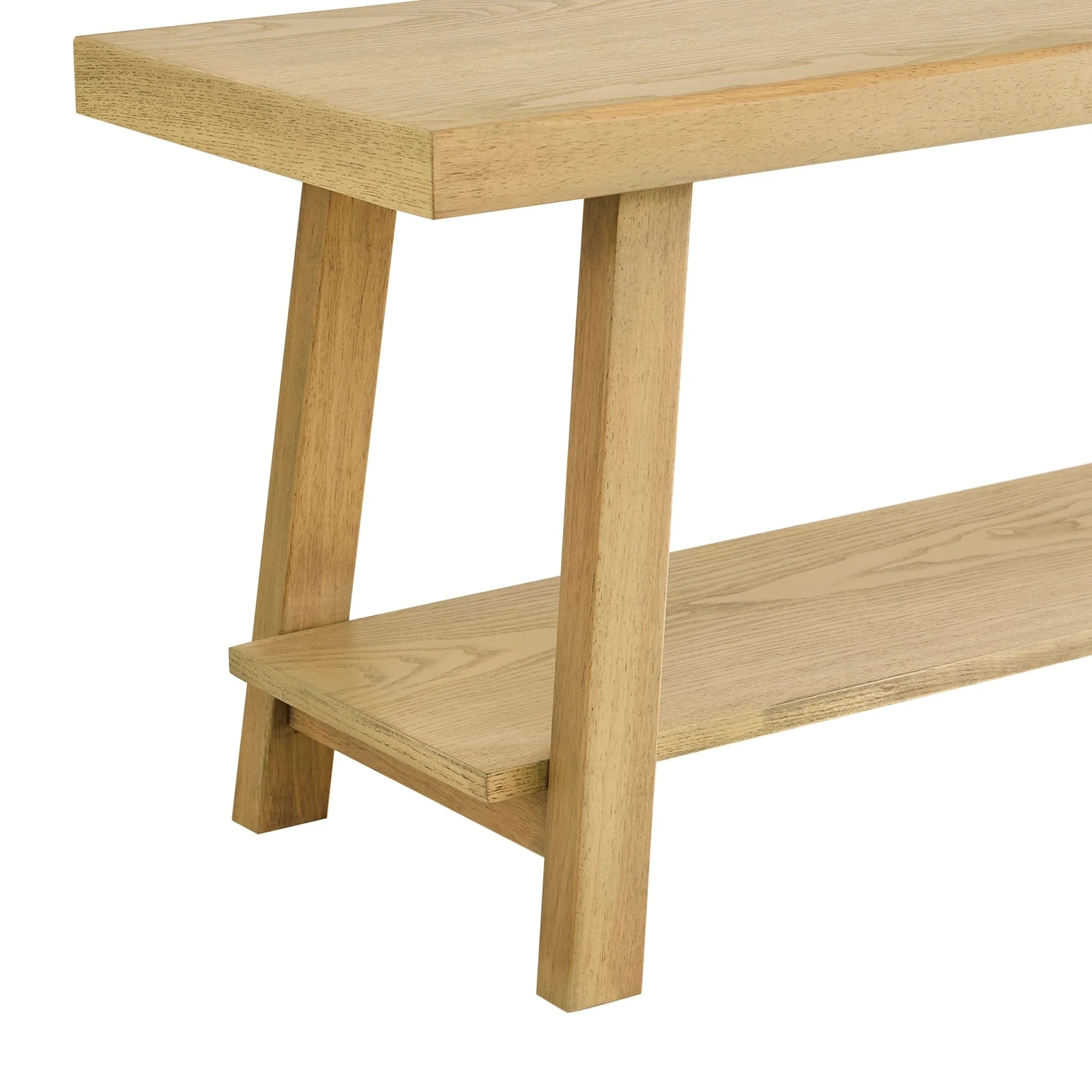 Eliza Wooden Shelf Bench - Light Wood - Image 7
