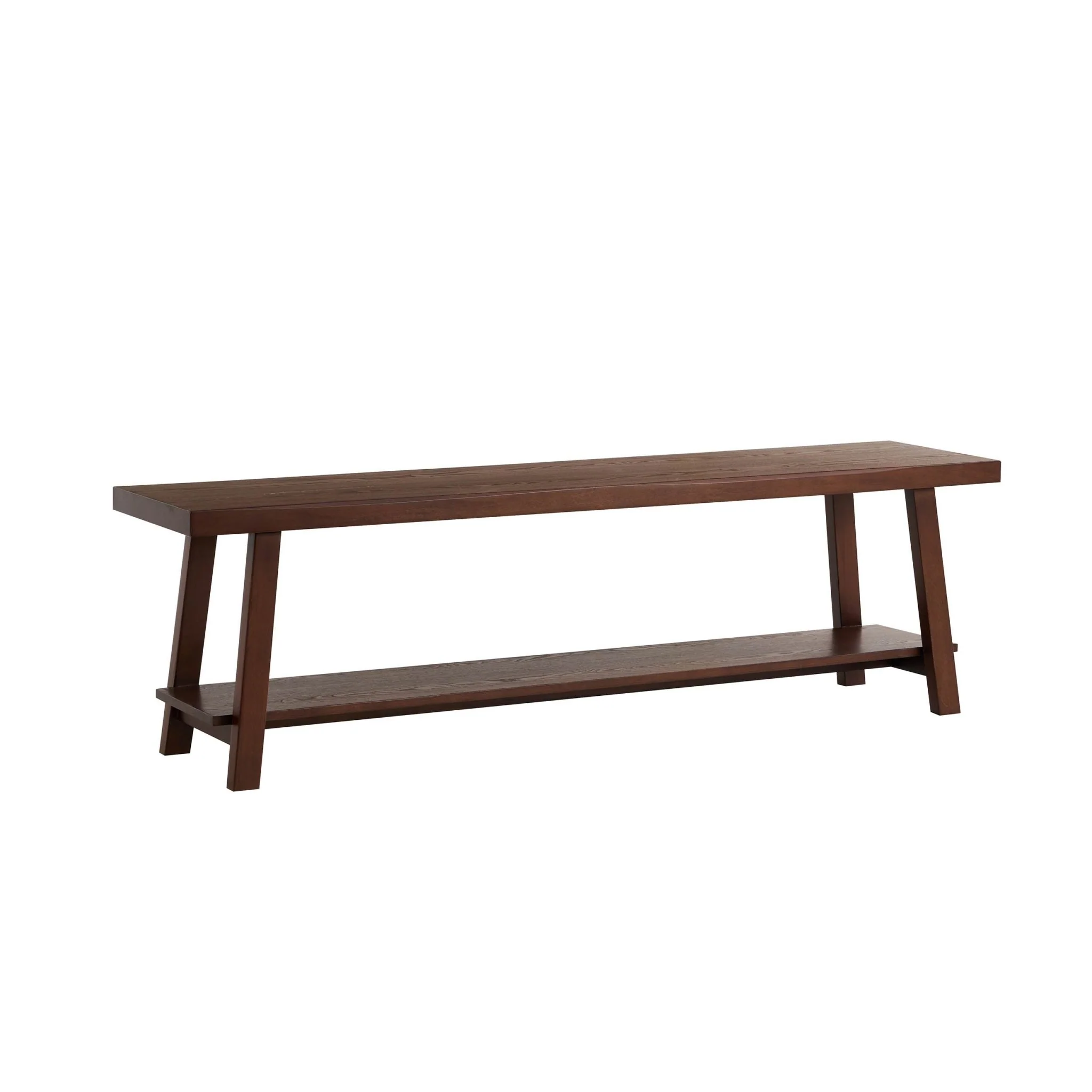 Eliza Wooden Shelf Bench - Walnut - Image 4