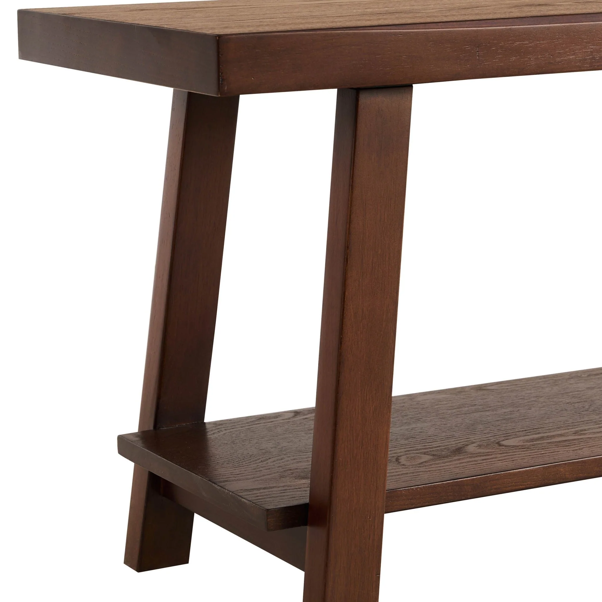 Eliza Wooden Shelf Bench - Walnut - Image 6