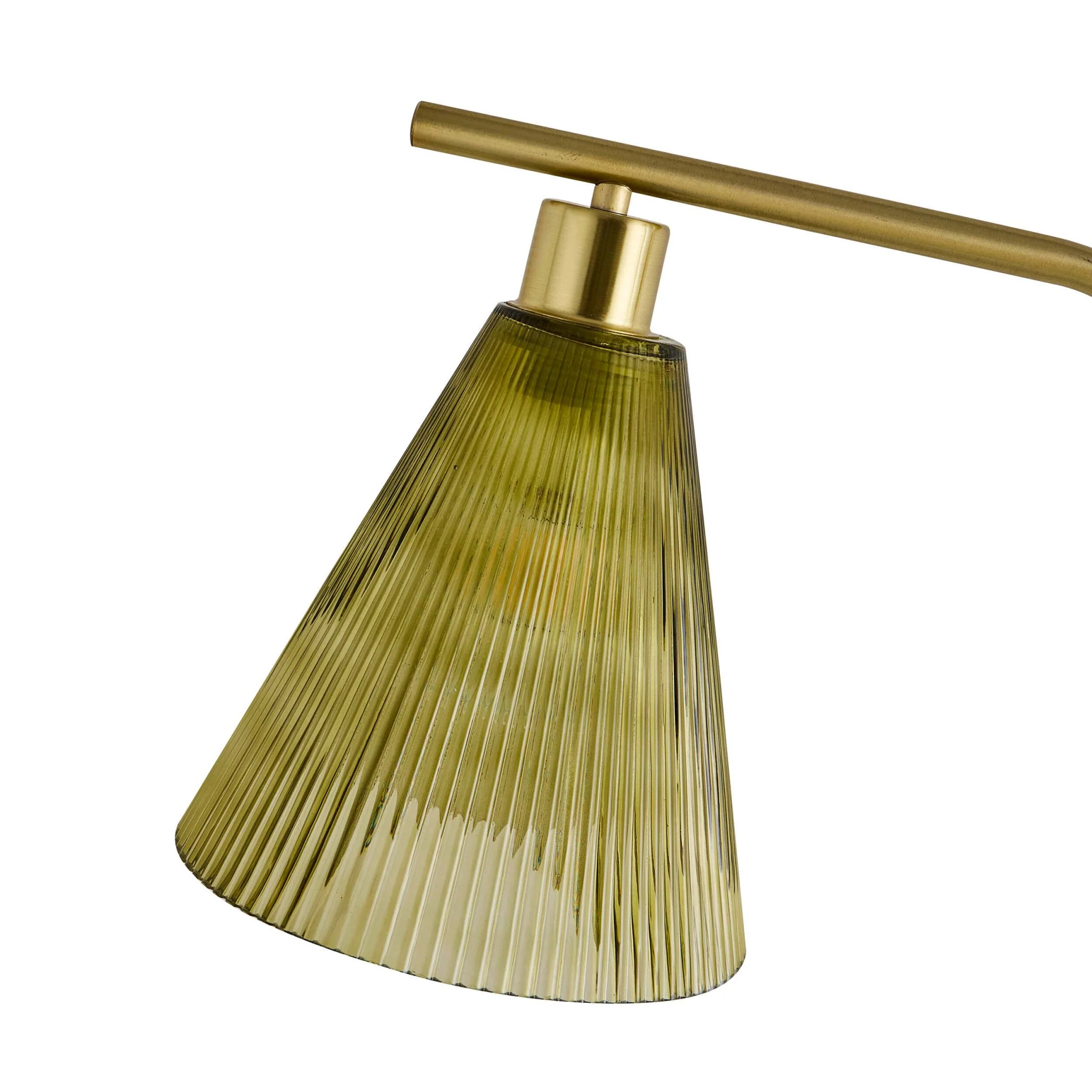 Ella Glass Conical Striped Floor Lamp - Green - Image 4