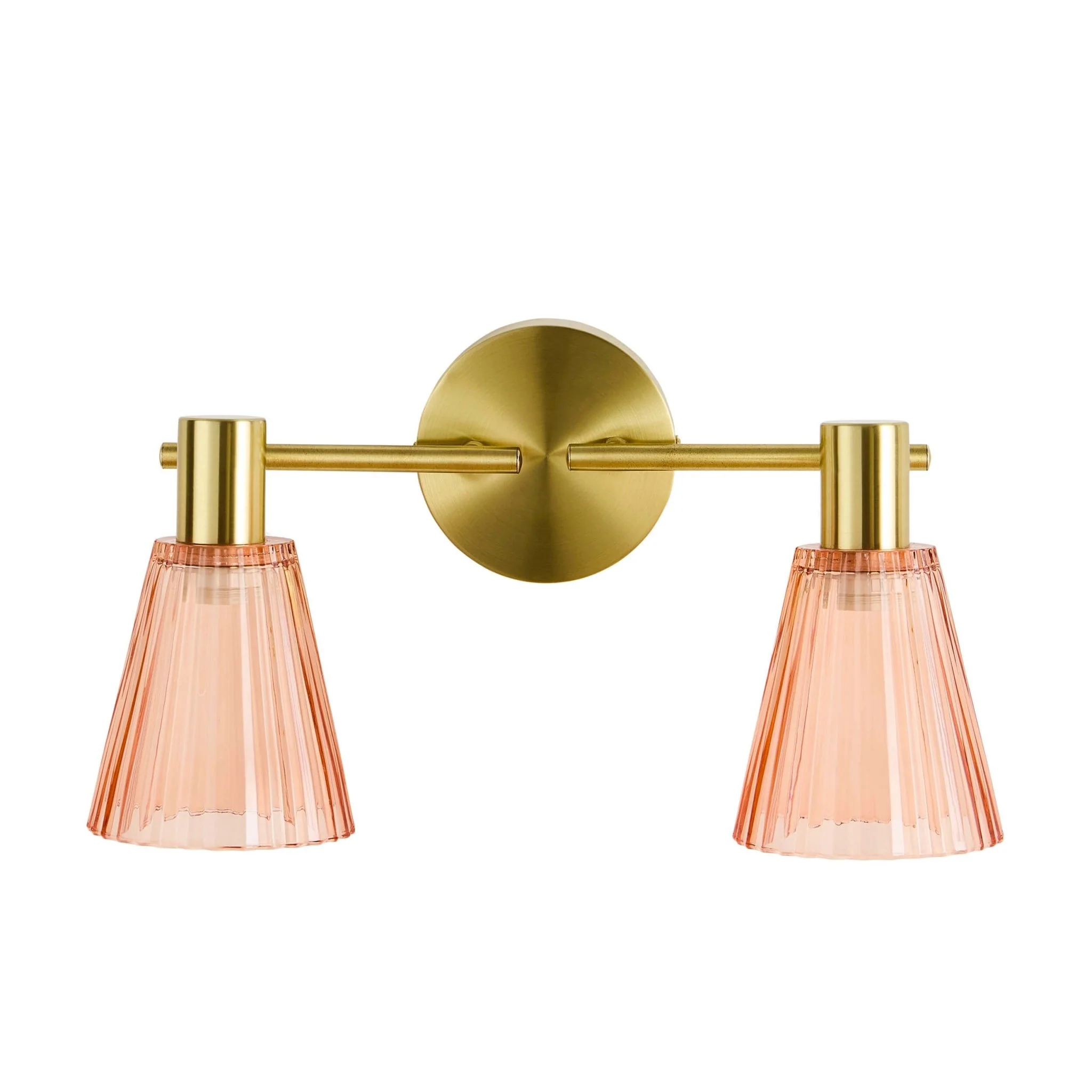 Ella Glass Conical Striped Wall Light - Amber - Image 3