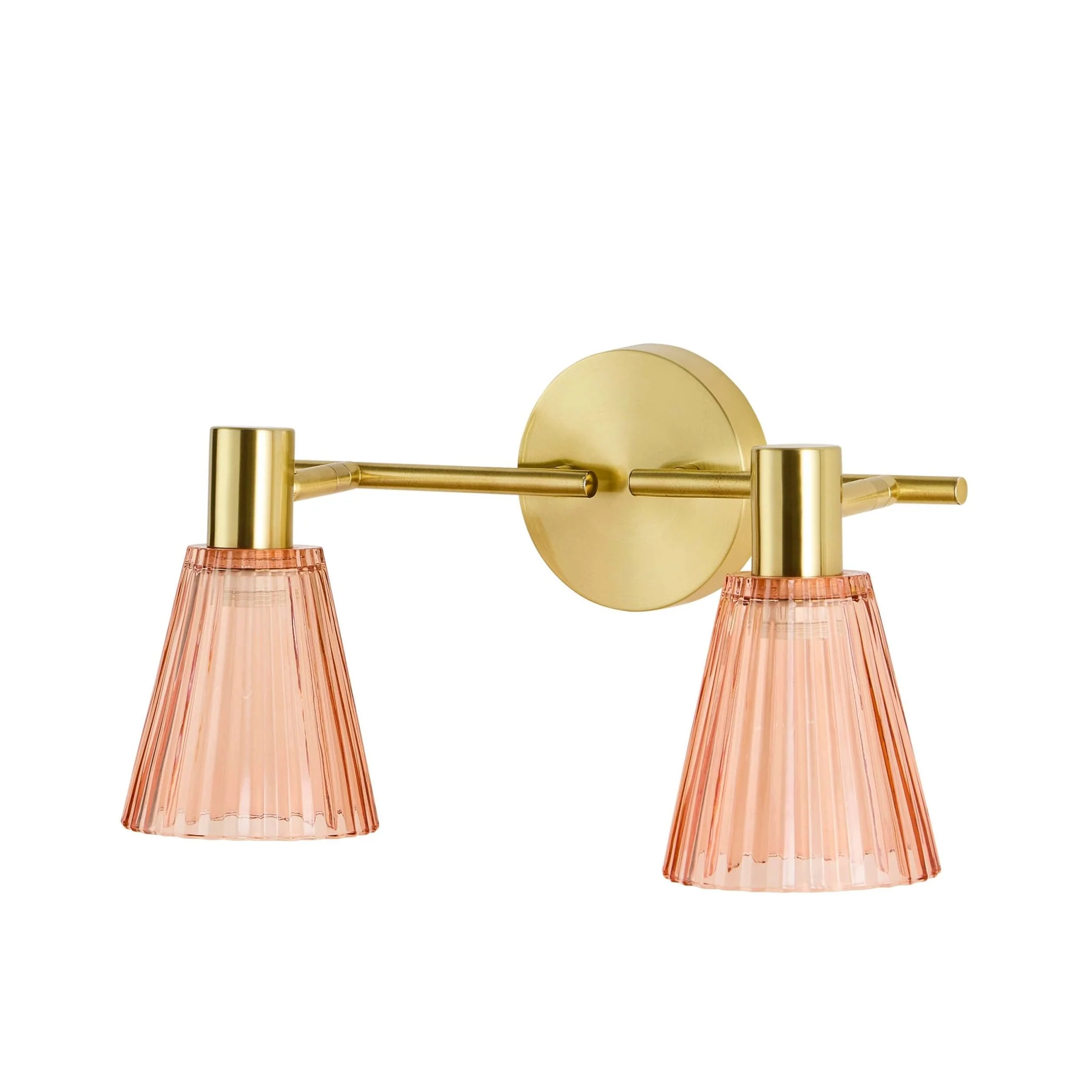 Ella Glass Conical Striped Wall Light - Amber - Image 4
