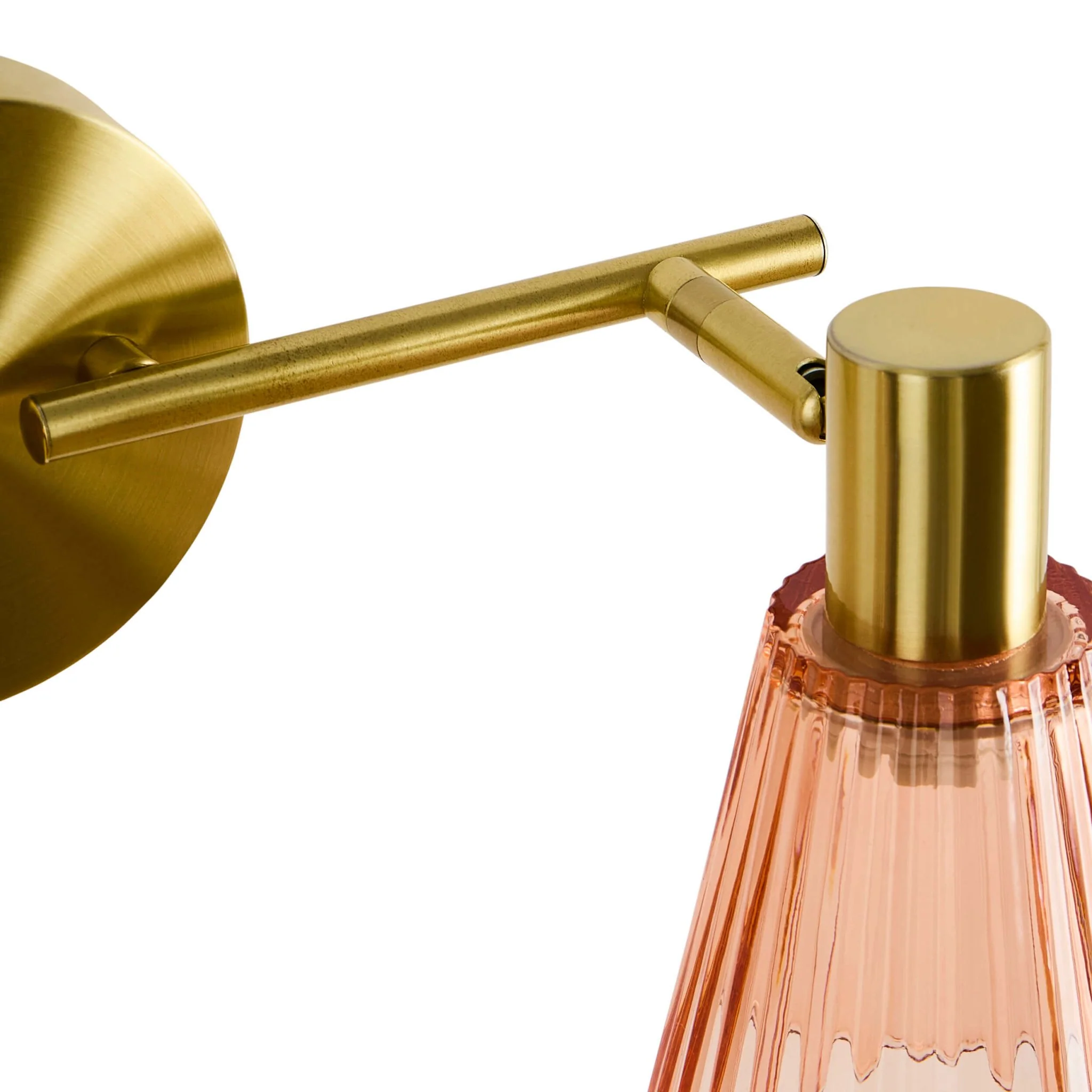 Ella Glass Conical Striped Wall Light - Amber - Image 5