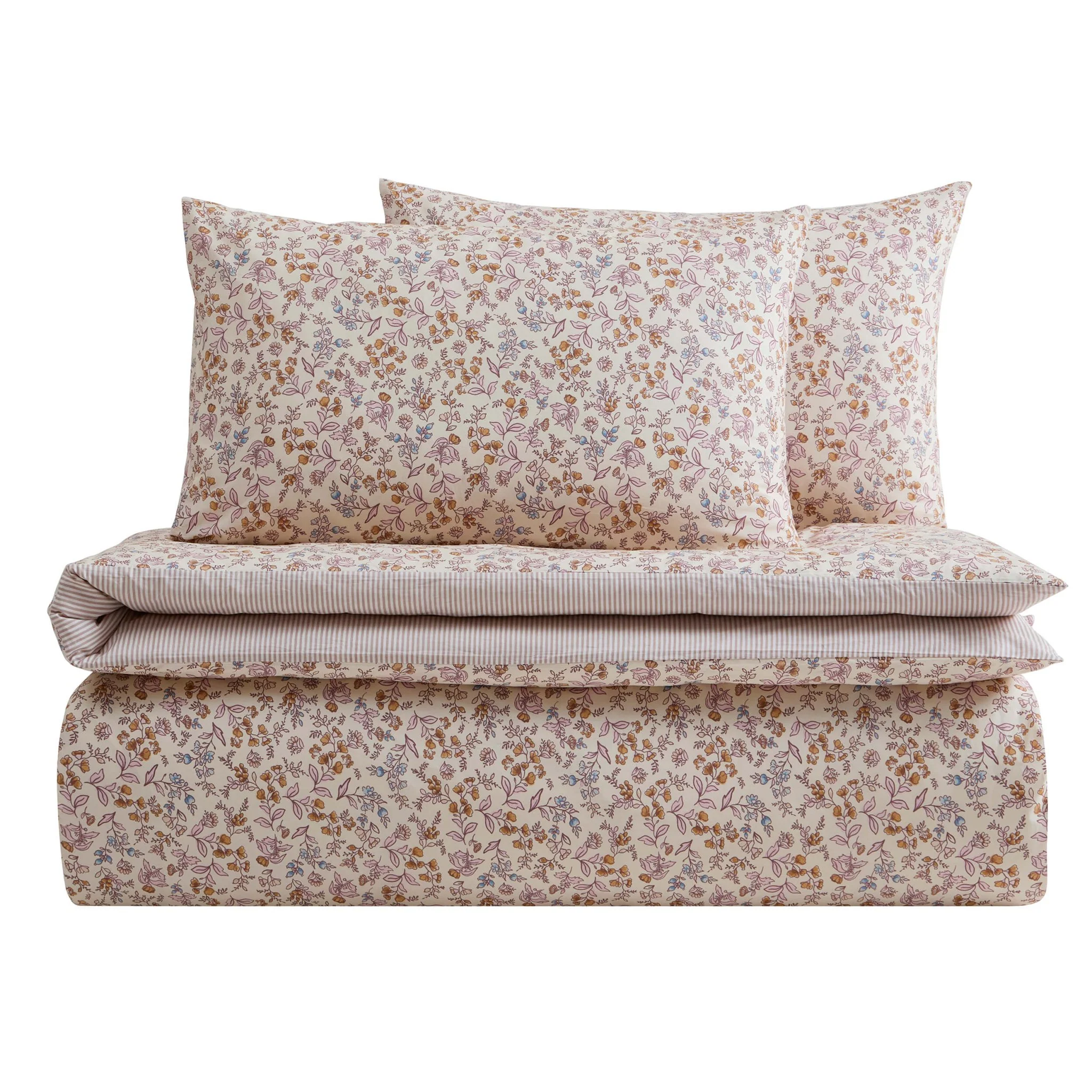 Elleanor 100% Cotton Floral Duvet Cover & Pillowcase Set - Multicoloured - Image 6