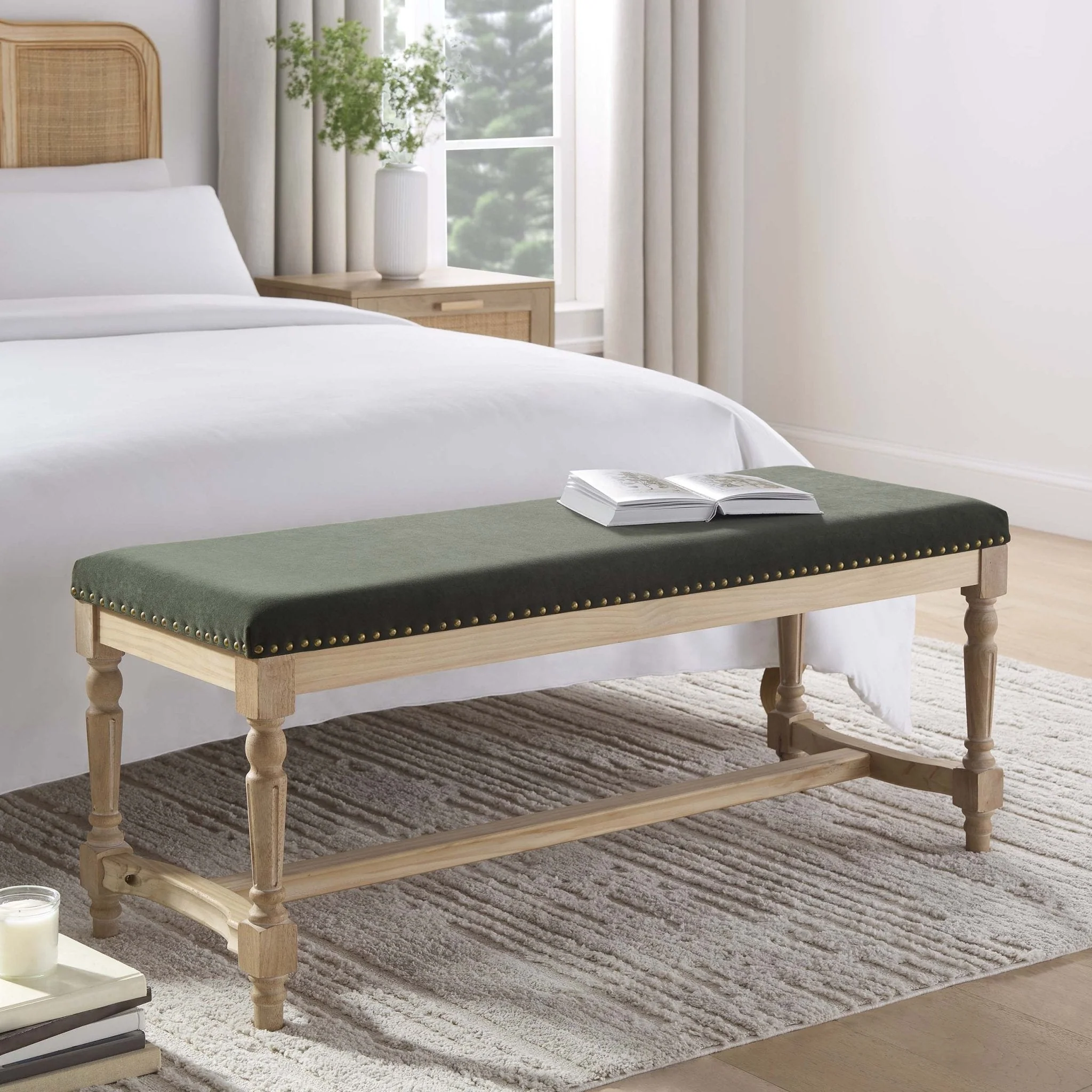 Emley Bench - Dark Olive