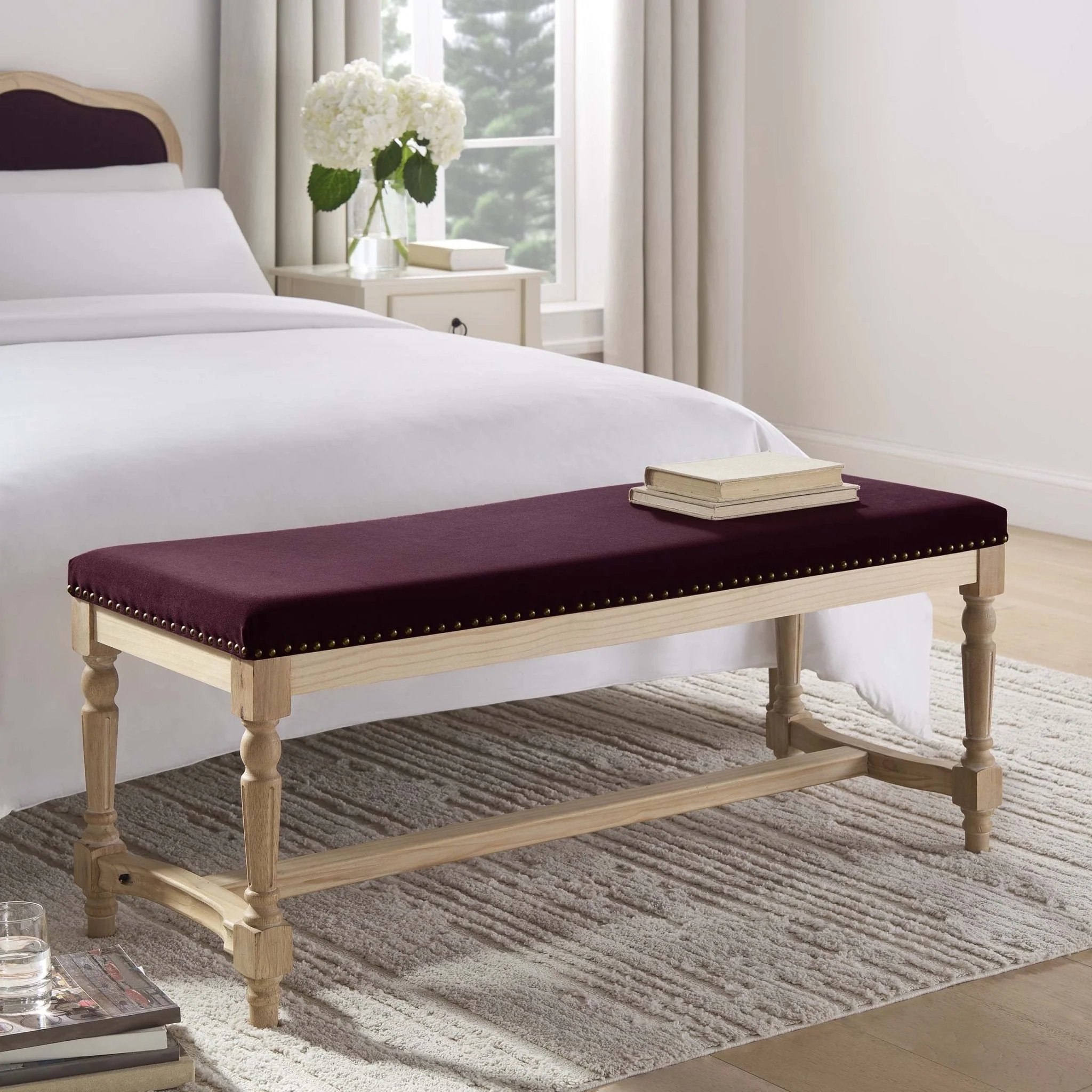 Emley Bench - Plum