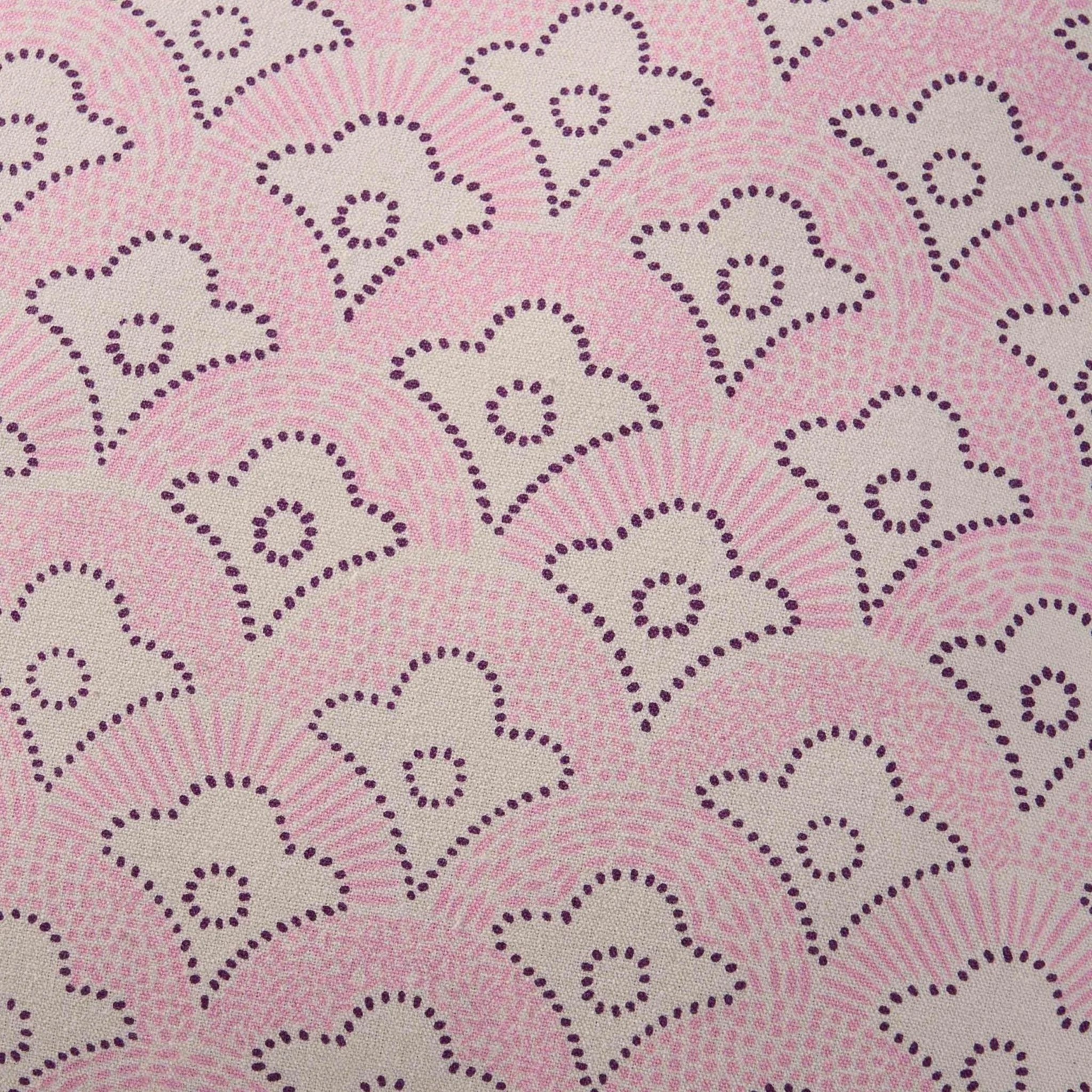 Esme 100% Cotton Printed Scallop Reversible Sofa Cushion Cover - Pink - Image 8
