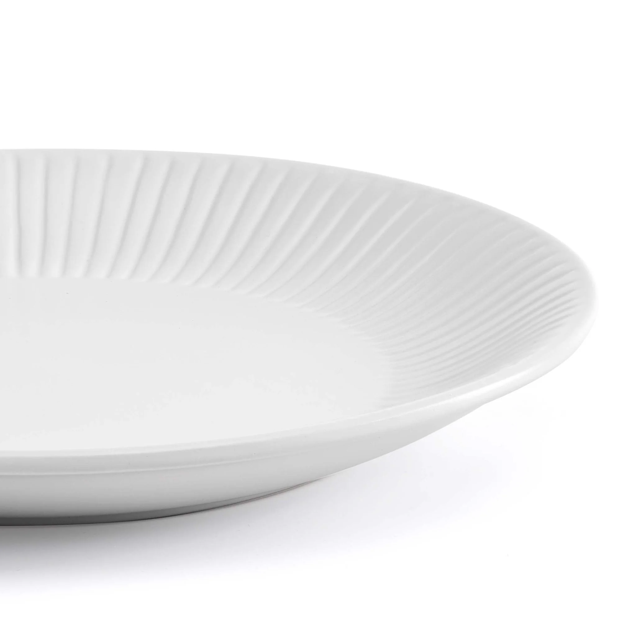 Ethan Embossed Stoneware 12 Piece Dinner Set - White - Image 14