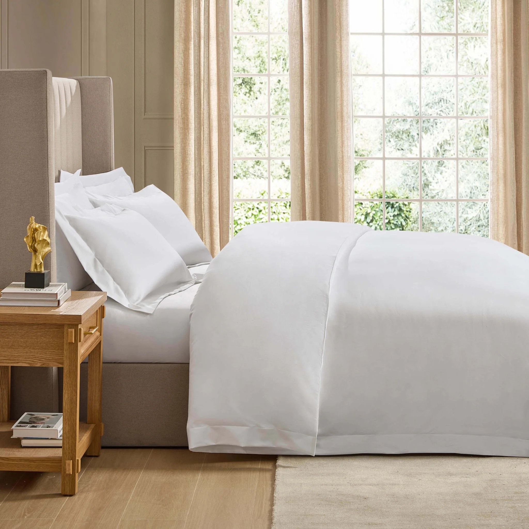 Everly 1200 Thread Count Duvet Cover - White - Image 2