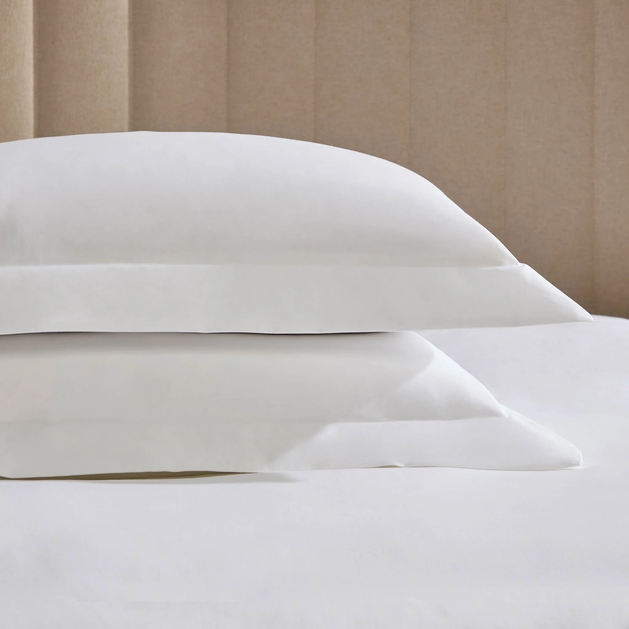 Everly 1200 Thread Count Pair of Oxford Pillowcases - White - Image 2