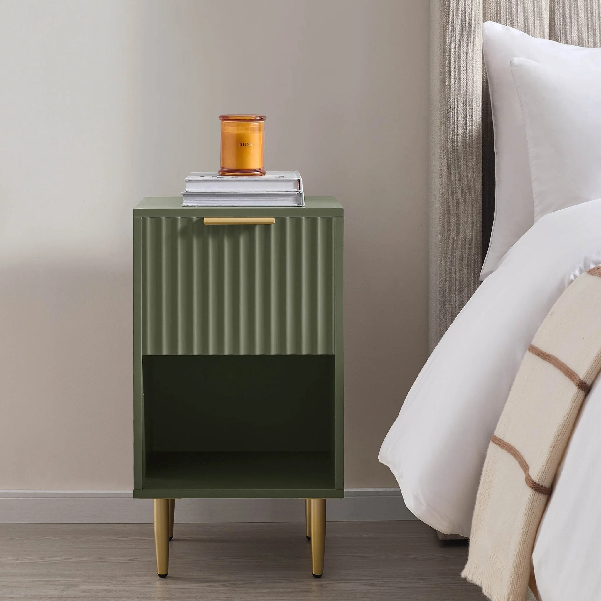 Evie 1 Drawer Nightstand - Vetiver - Image 3