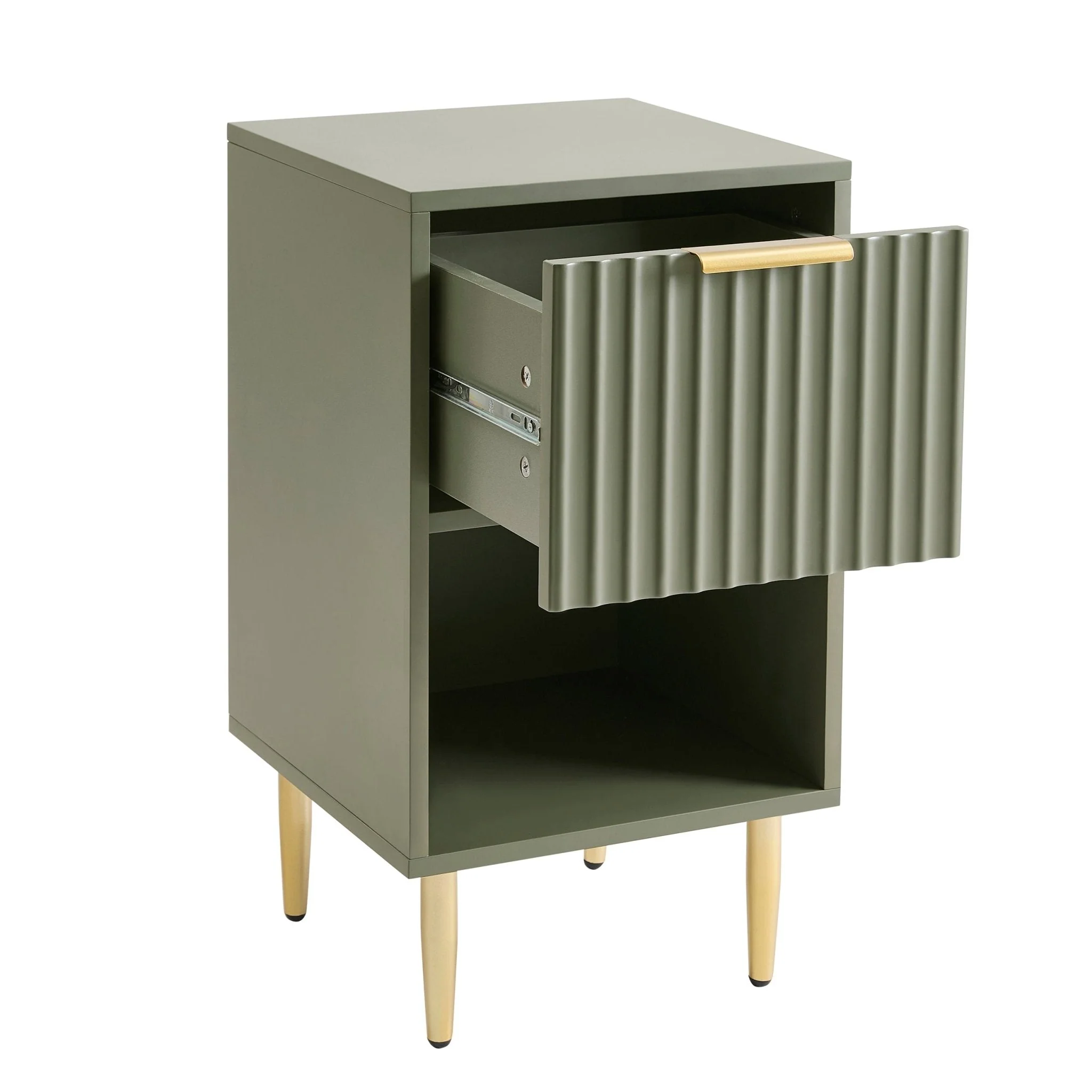 Evie 1 Drawer Nightstand - Vetiver - Image 4