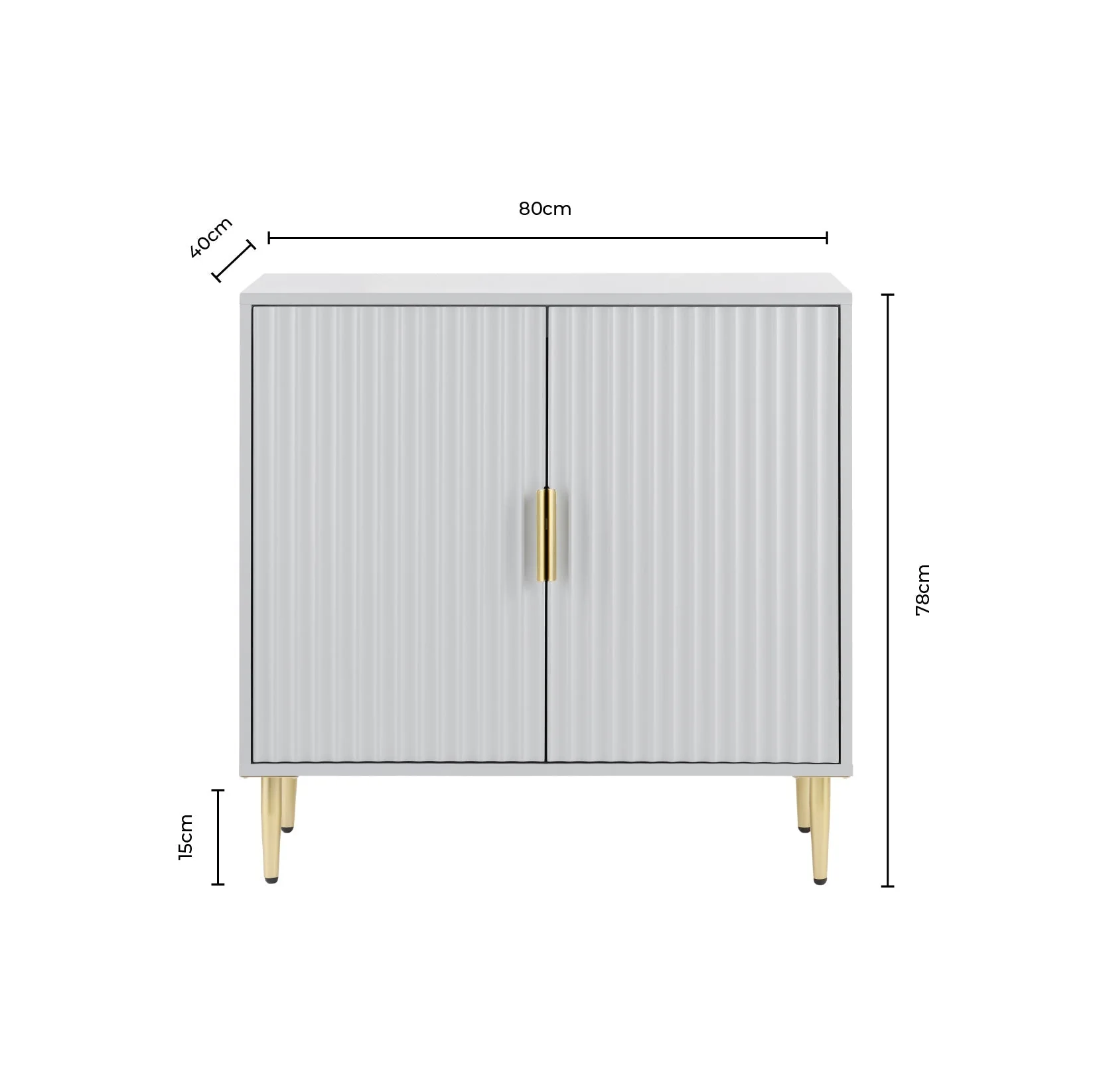 Evie 2 Door Sideboard - Taupe - Image 10