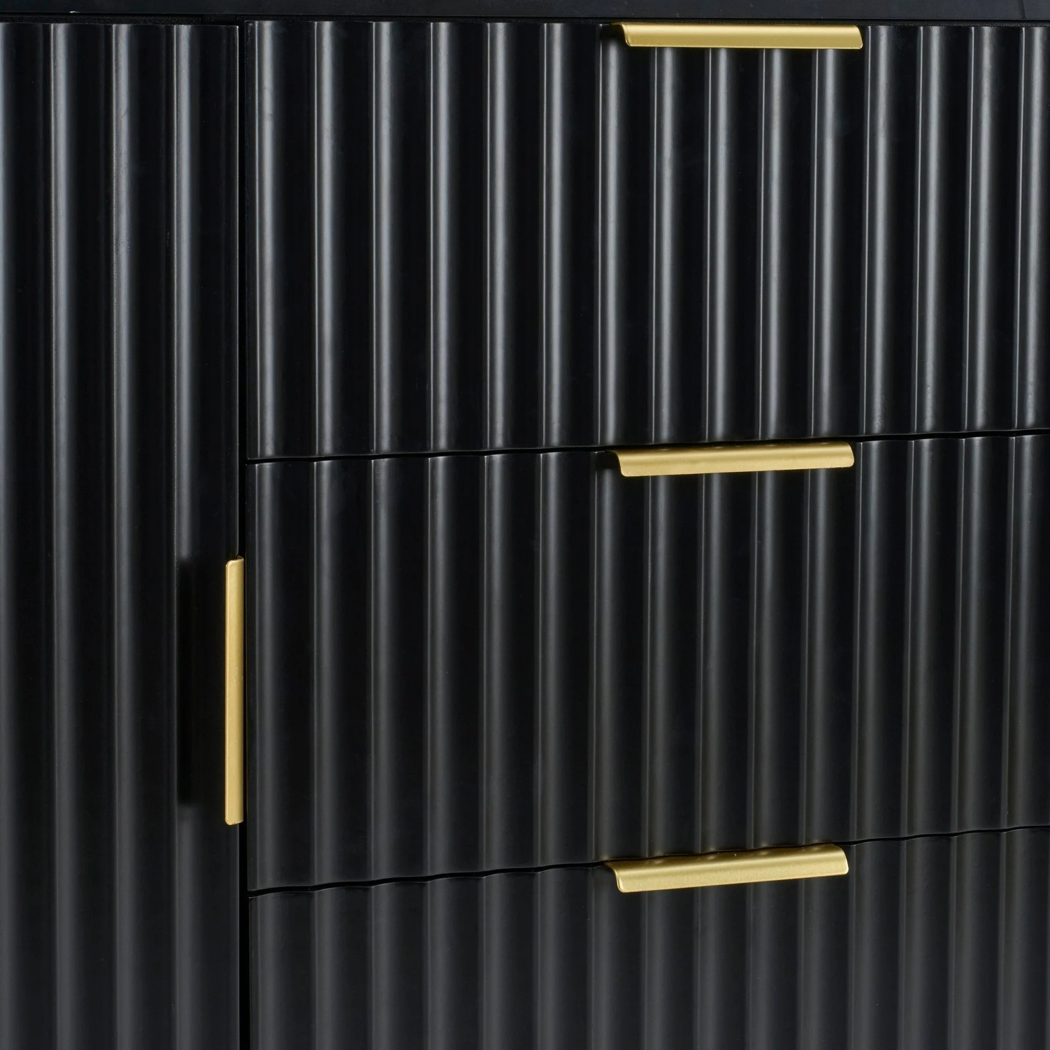 Evie 2 Door Sideboard with Drawers - Black - Image 5