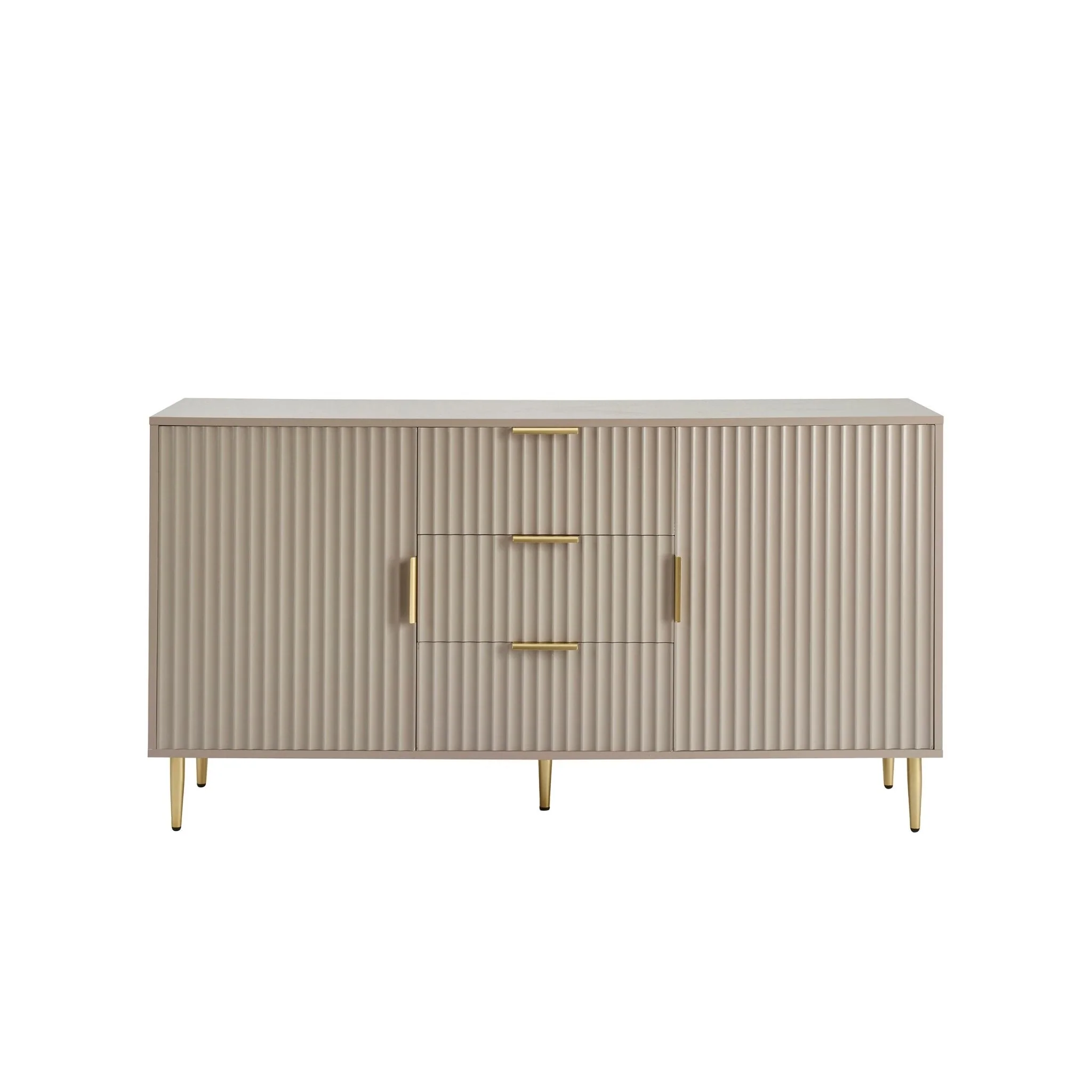 Evie 2 Door Sideboard with Drawers - Taupe - Image 4