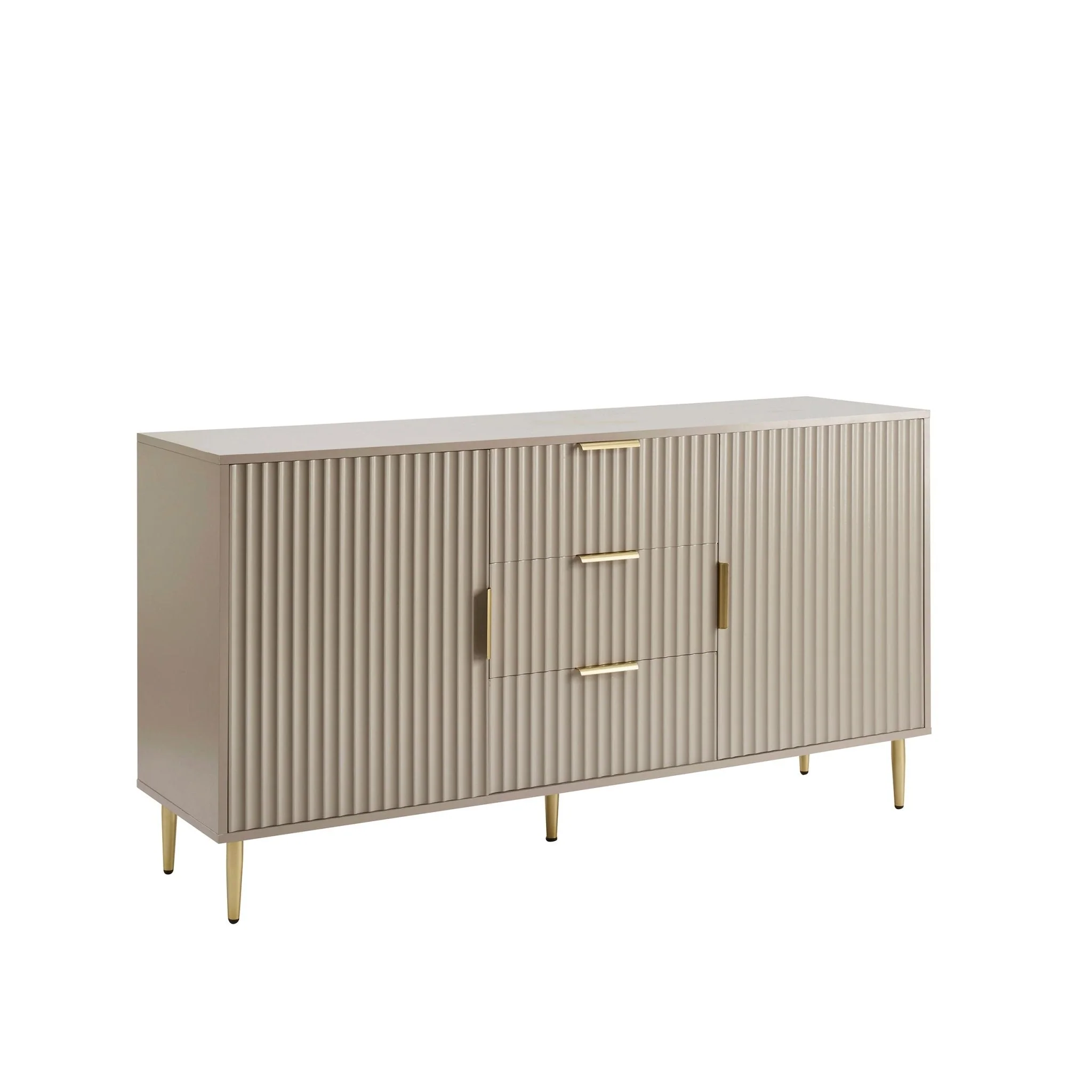 Evie 2 Door Sideboard with Drawers - Taupe - Image 5