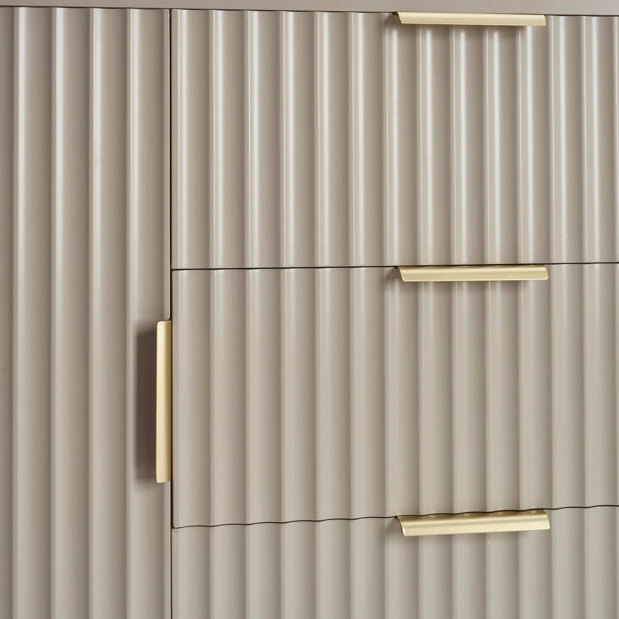 Evie 2 Door Sideboard with Drawers - Taupe - Image 7