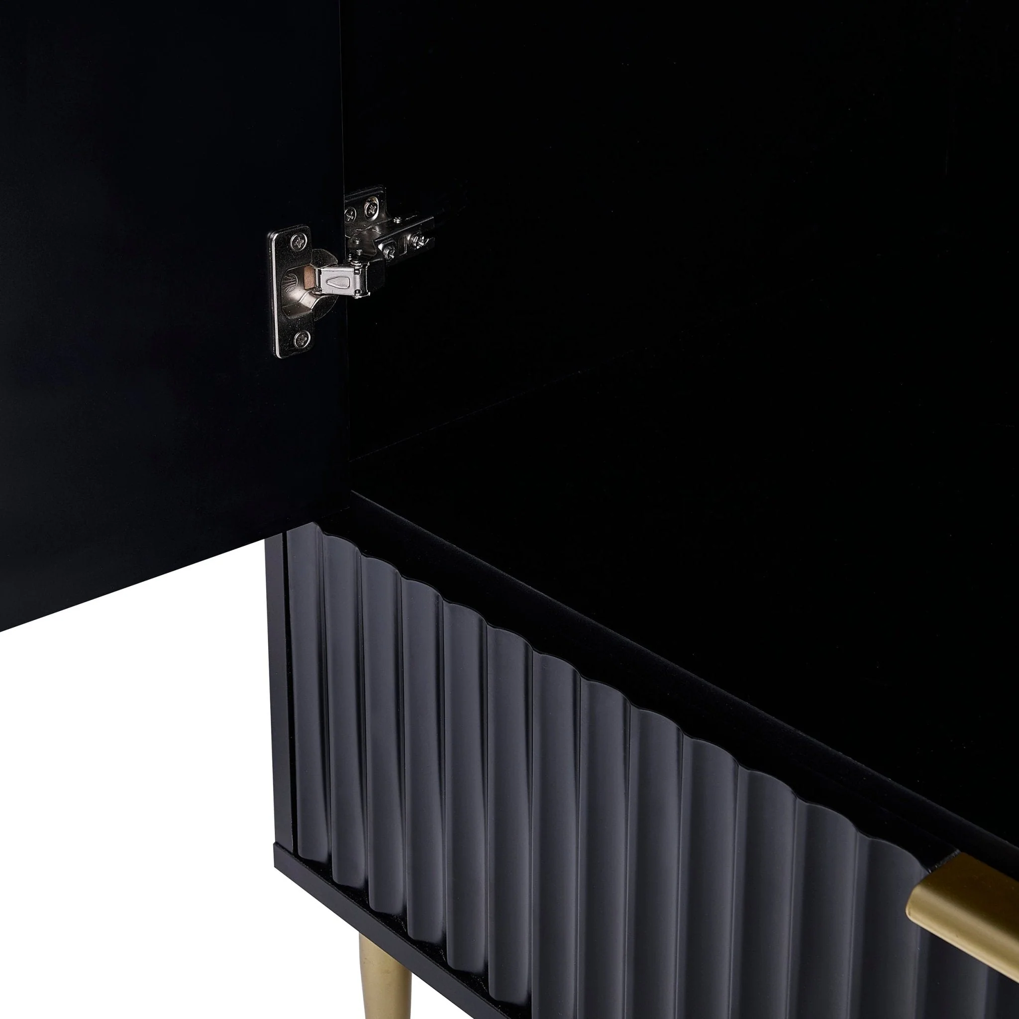 Evie 2 Door Wardrobe with Drawer - Black - Image 8