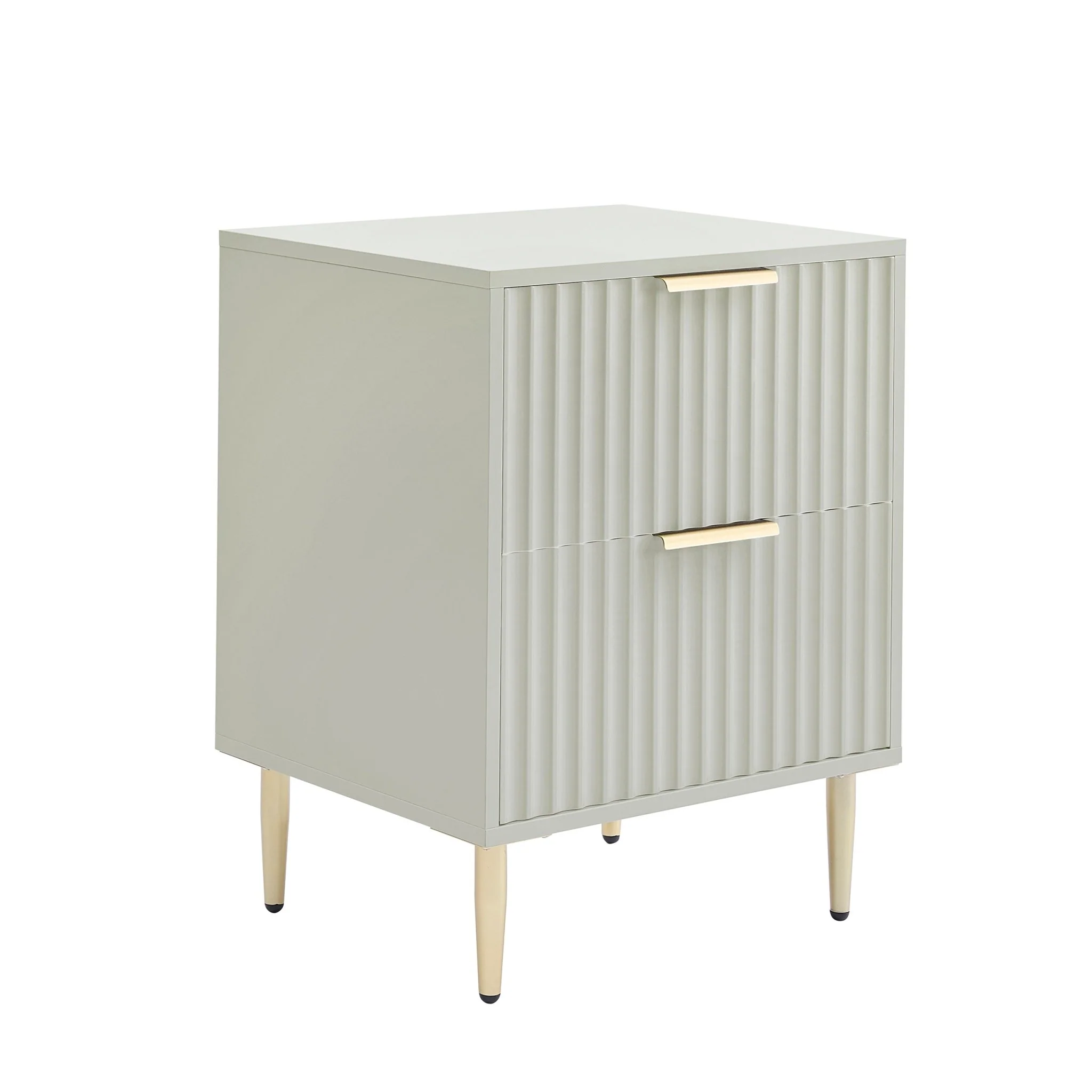 Evie 2 Drawer Bedside Table - Sage Green - Image 4