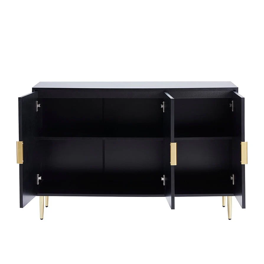 Evie 3 Door Sideboard - Black - Image 5