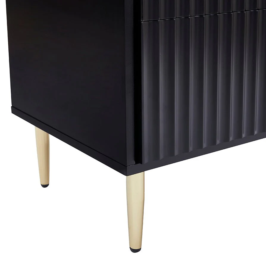 Evie 3 Door Sideboard - Black - Image 7