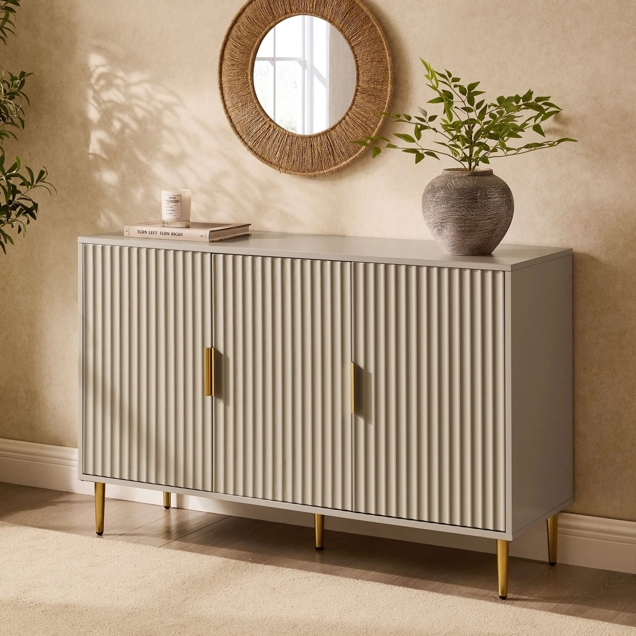 Evie 3 Door Sideboard - Taupe