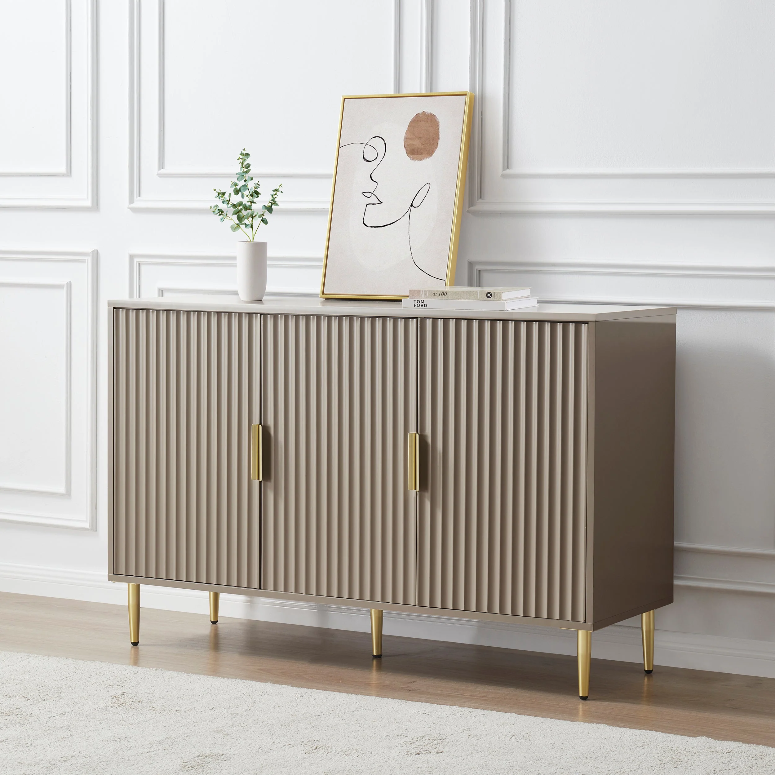 Evie 3 Door Sideboard - Taupe - Image 2