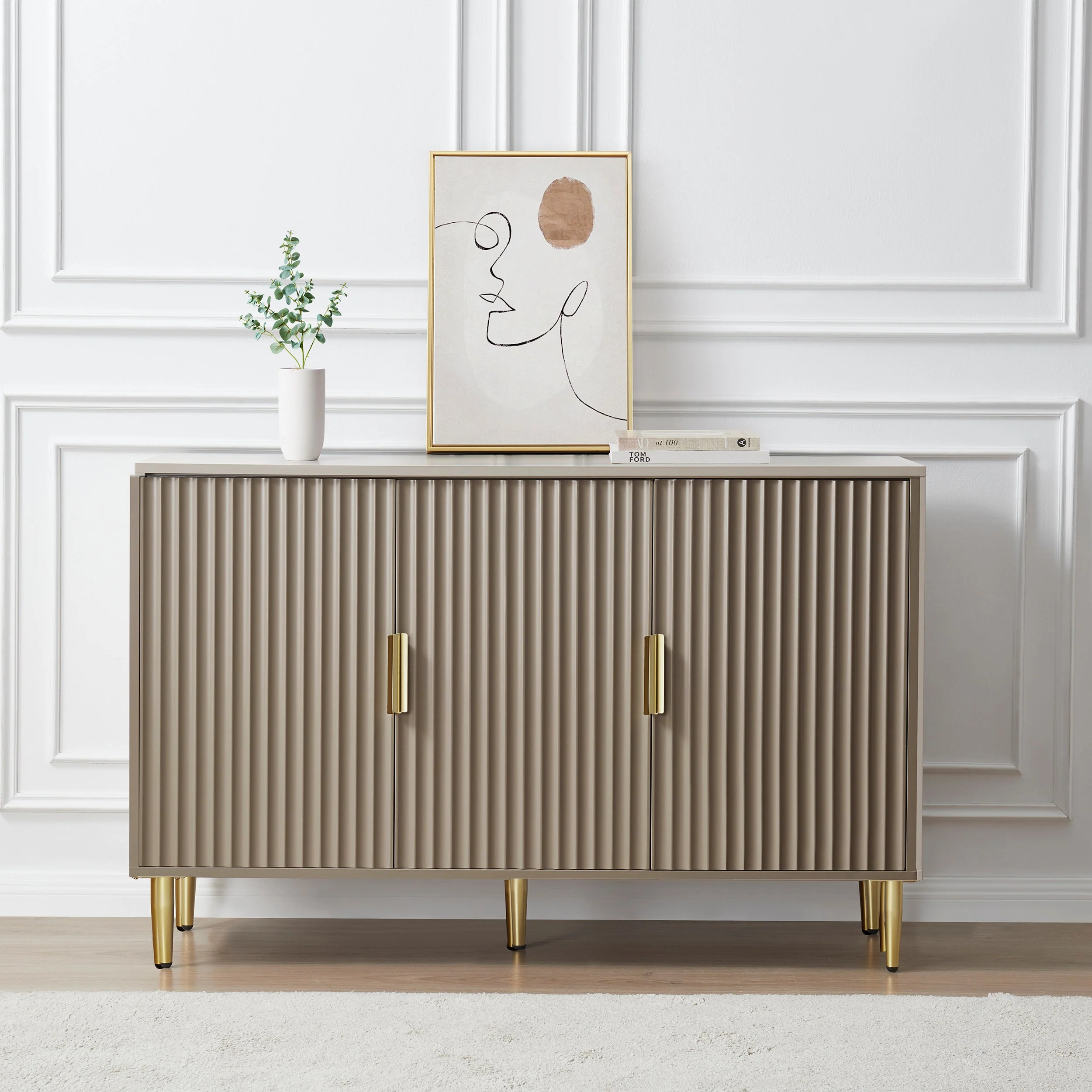Evie 3 Door Sideboard - Taupe - Image 4