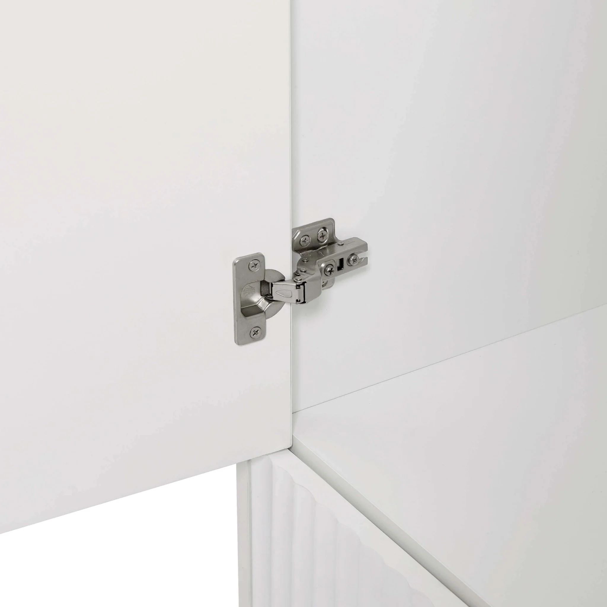 Evie 3 Door Wardrobe with Drawers - Warm White - Image 5