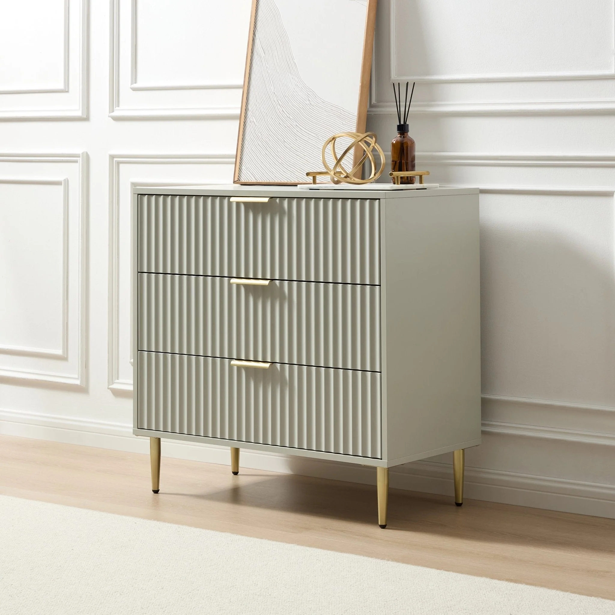 Evie 3 Drawer Chest - Sage Green
