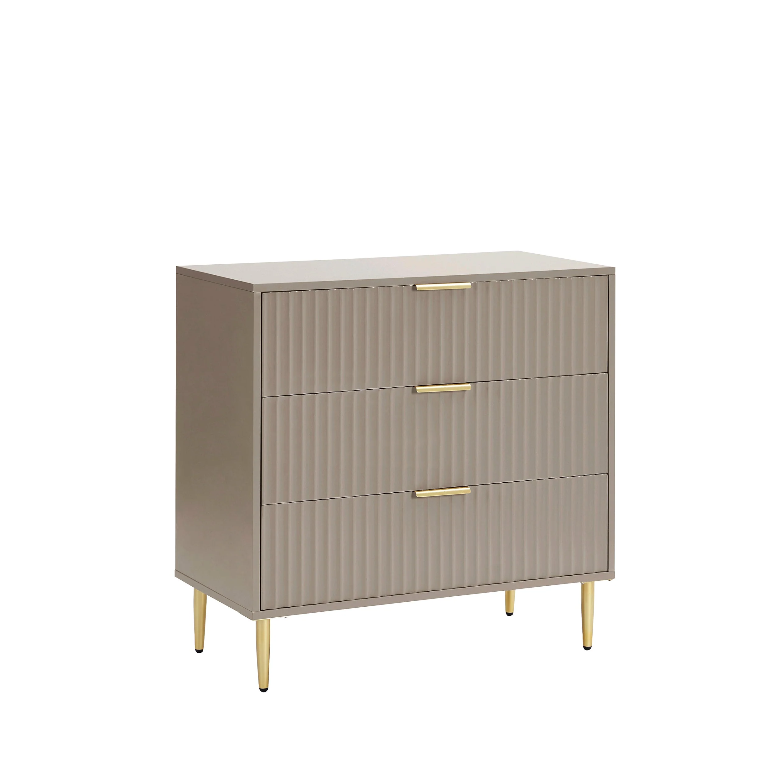 Evie 3 Drawer Chest - Taupe - Image 4
