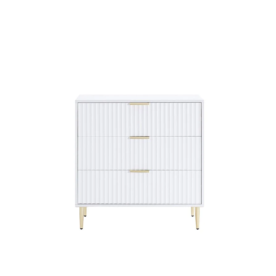 Evie 3 Drawer Chest - Warm White - Image 4