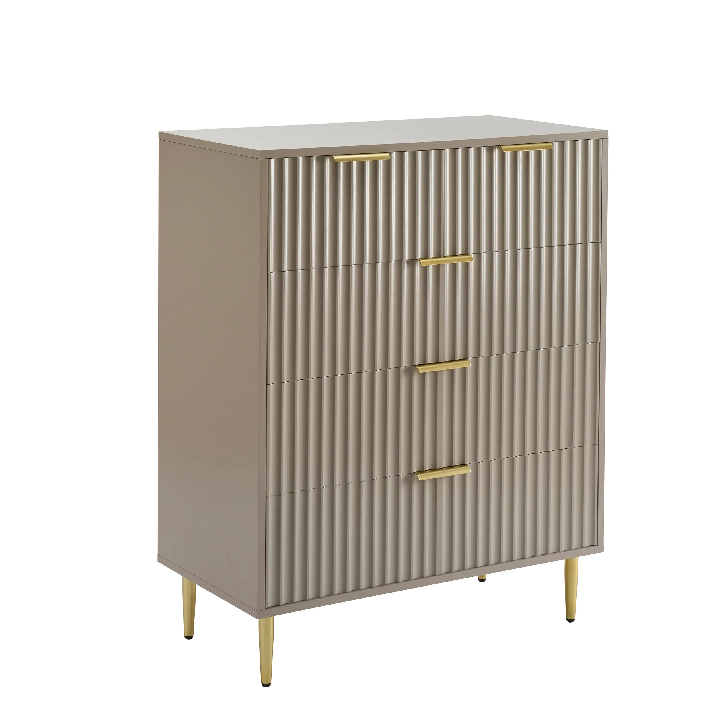 Evie 5 Drawer Chest - Taupe - Image 4