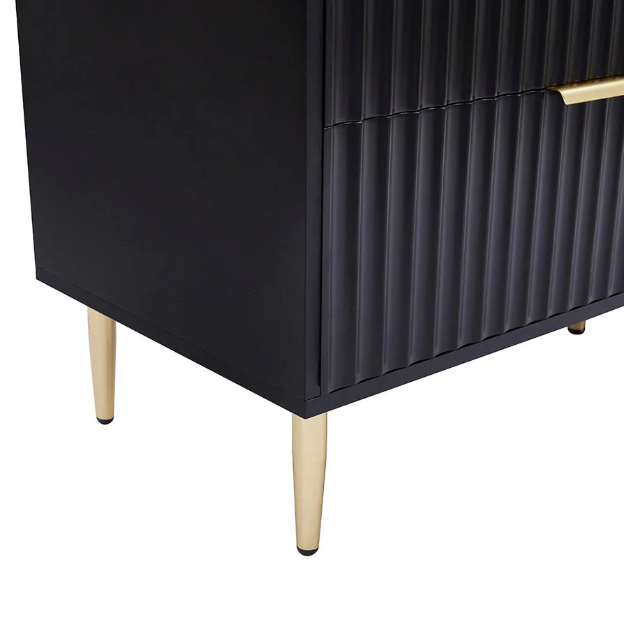 Evie 6 Drawer Chest - Black - Image 7