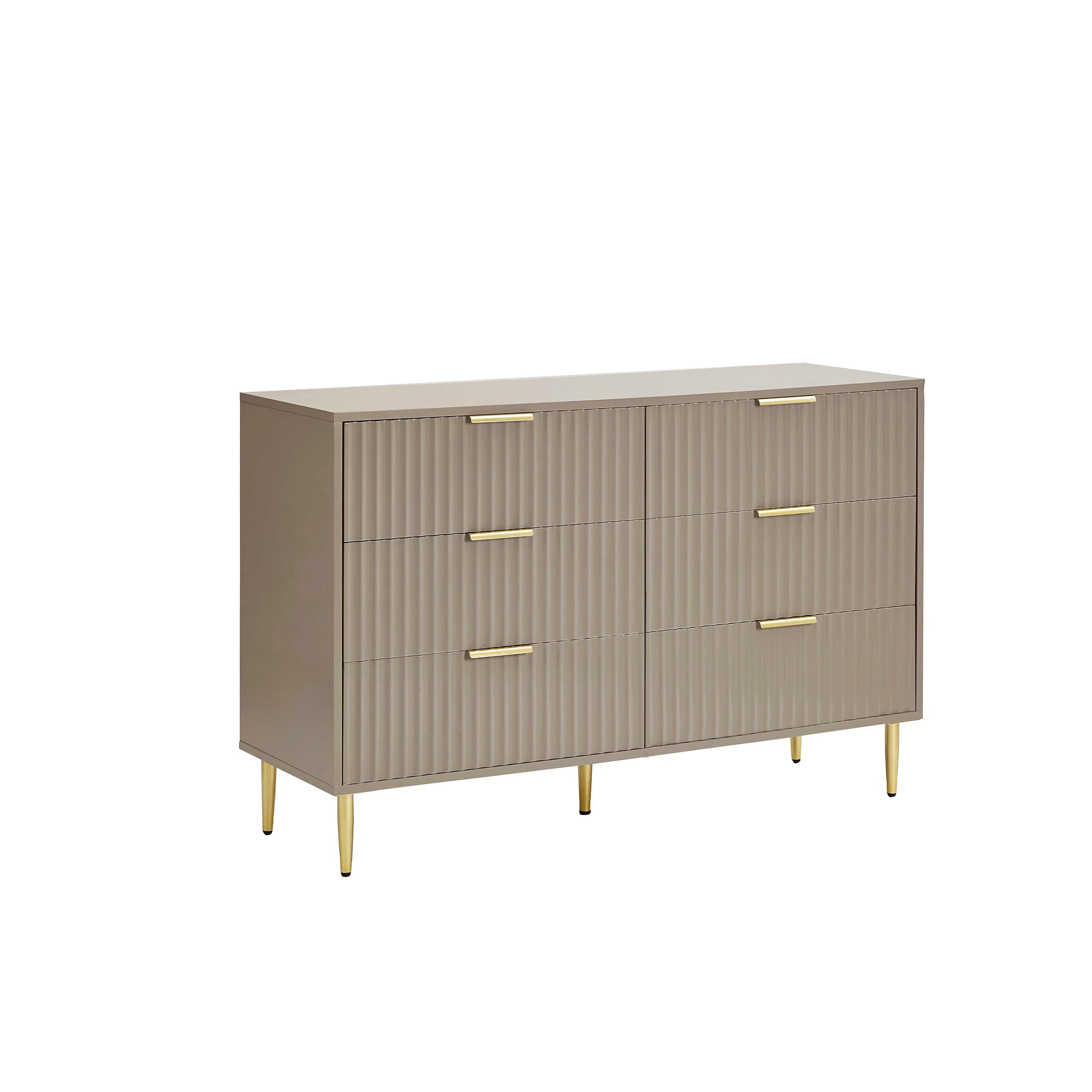Evie 6 Drawer Chest - Taupe - Image 4