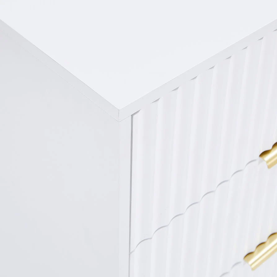 Evie 6 Drawer Chest - Warm White - Image 6