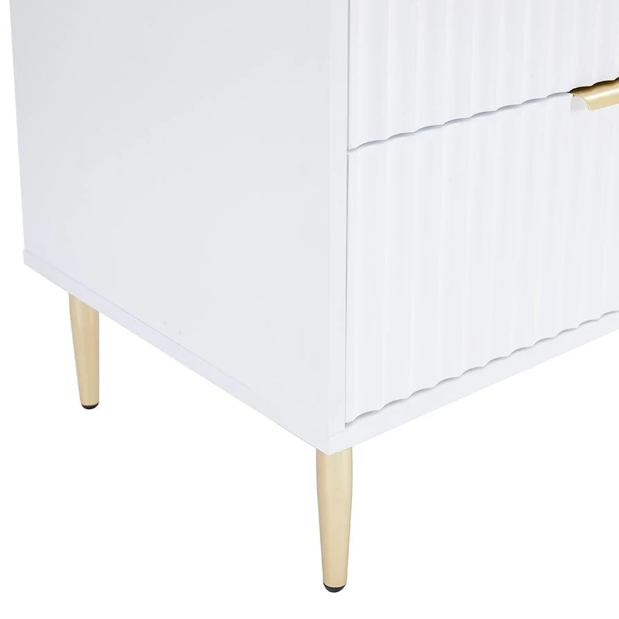 Evie 6 Drawer Chest - Warm White - Image 7