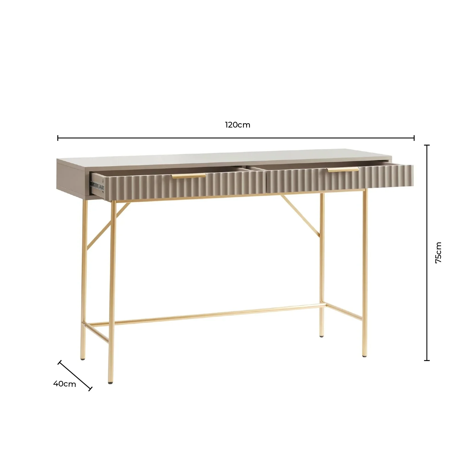 Evie Desk - Taupe - Image 7