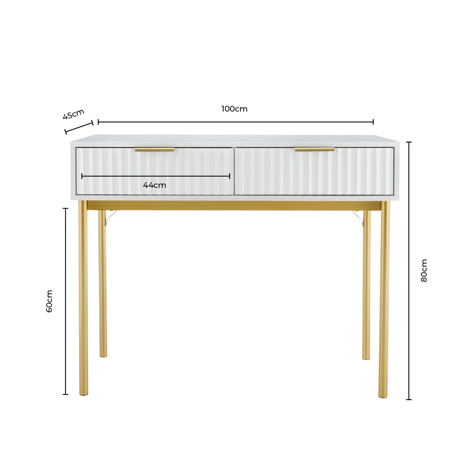 Evie Dressing Table Console - Taupe - Image 7