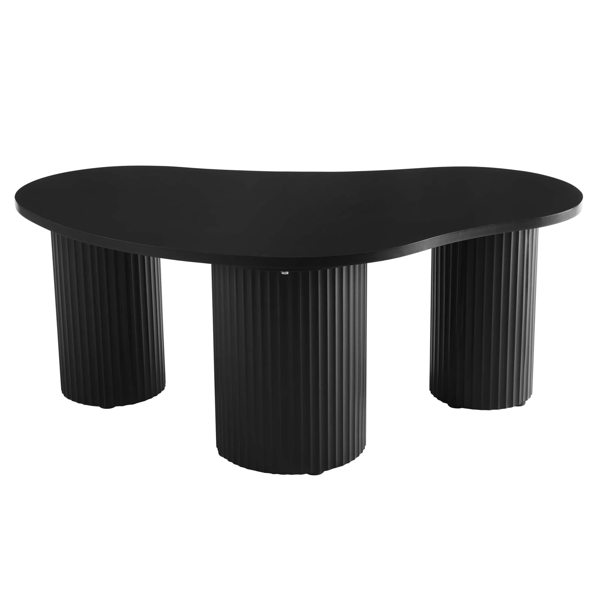 Evie Irregular Coffee Table - Black - Image 3