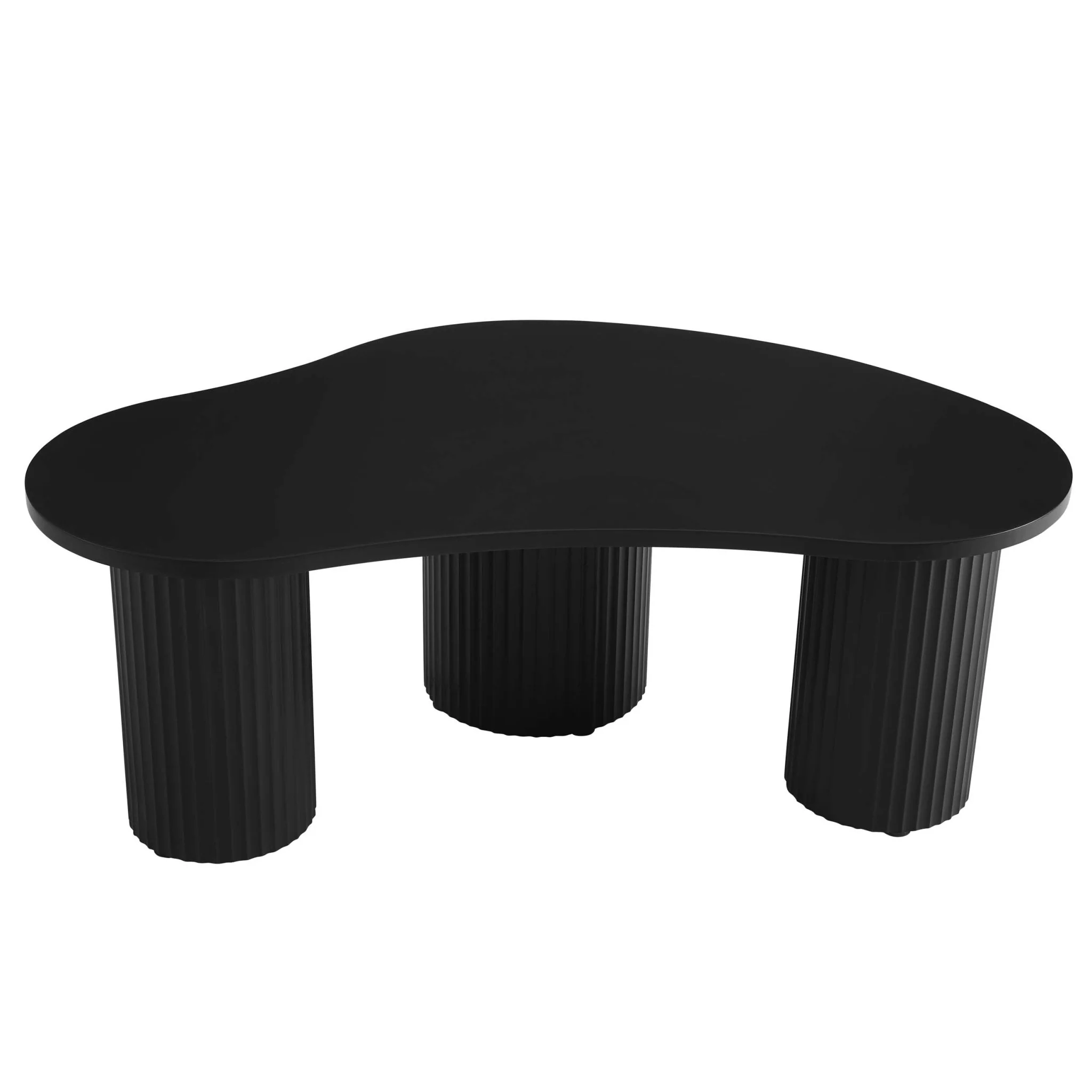 Evie Irregular Coffee Table - Black - Image 4