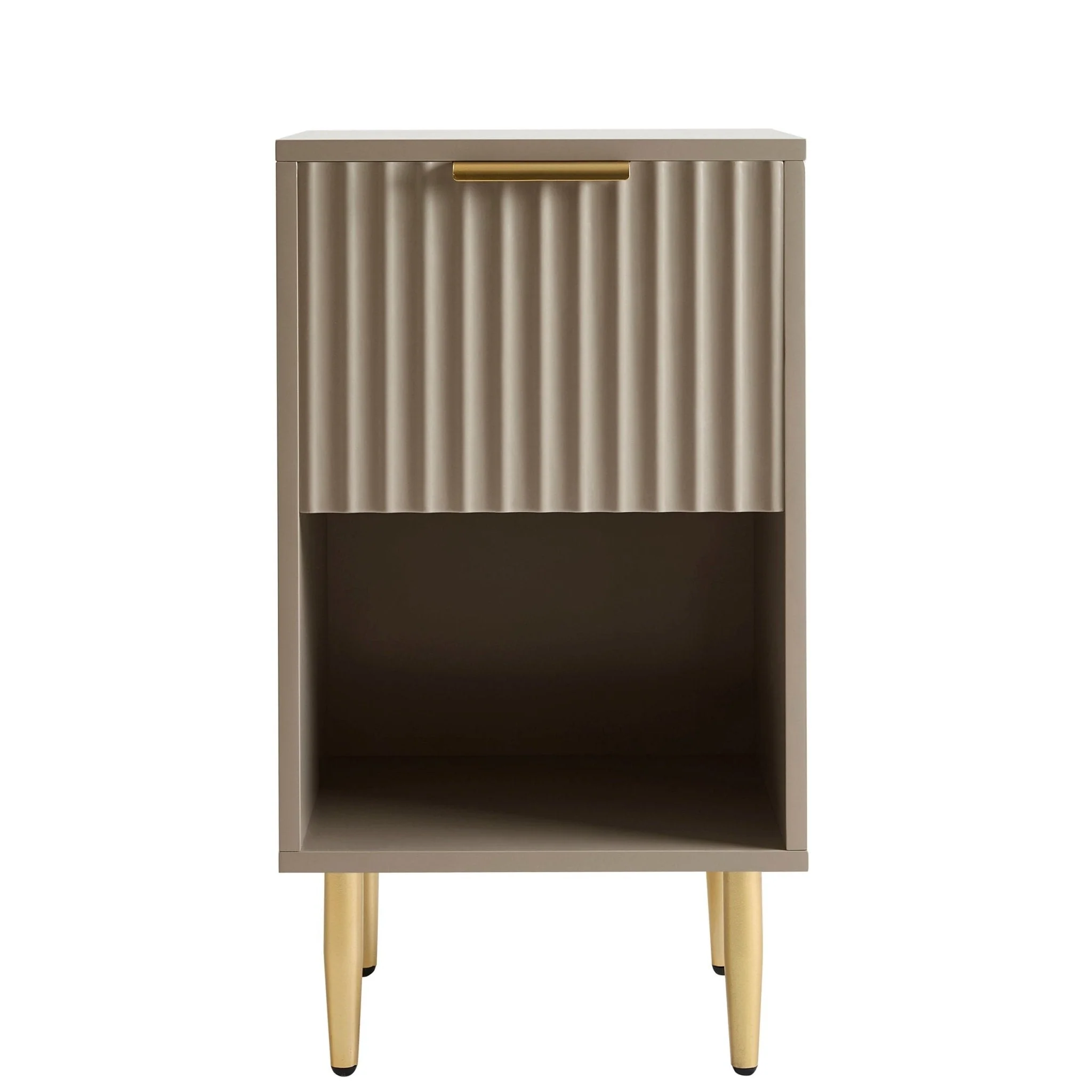 Evie 1 Drawer Nightstand - Taupe - Image 4