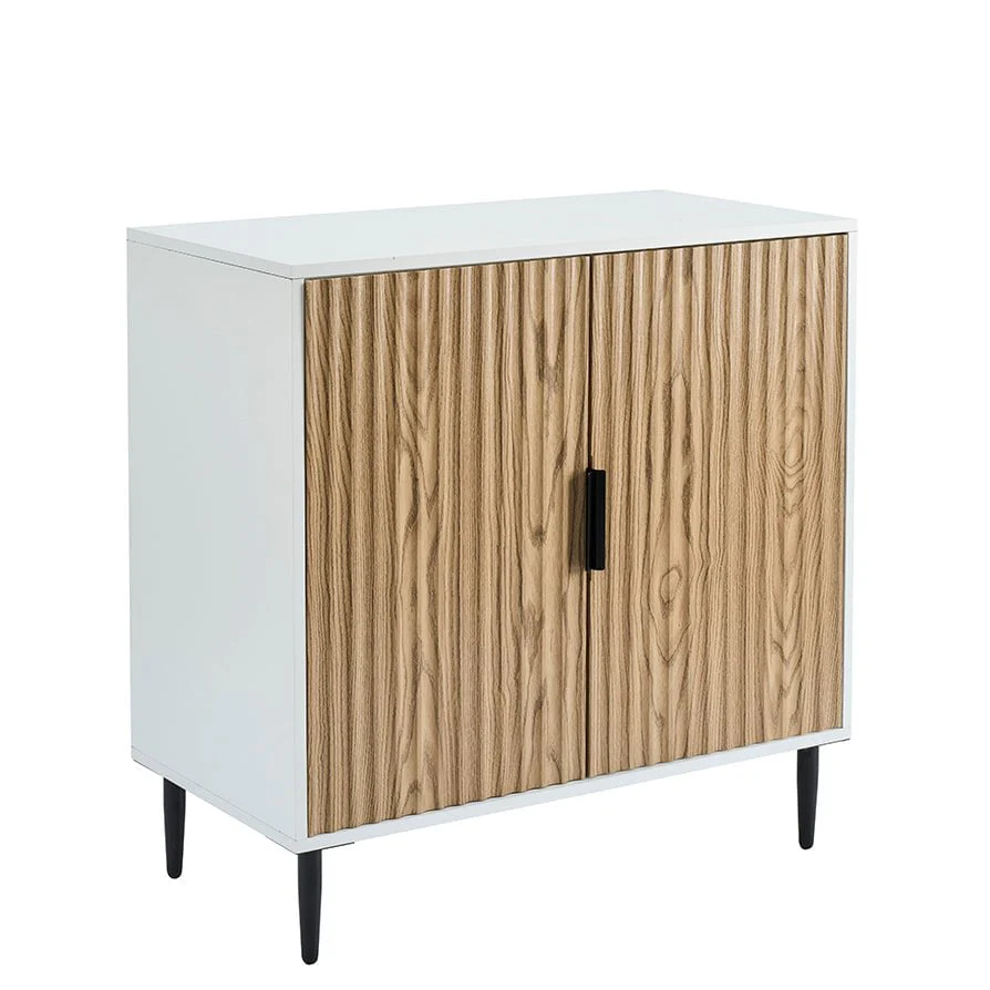 Evie Small Sideboard - White/Wood Effect - Image 2