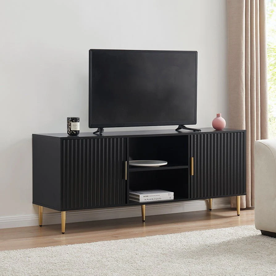 Evie TV Unit for TVs up to 65" - Black - Image 2