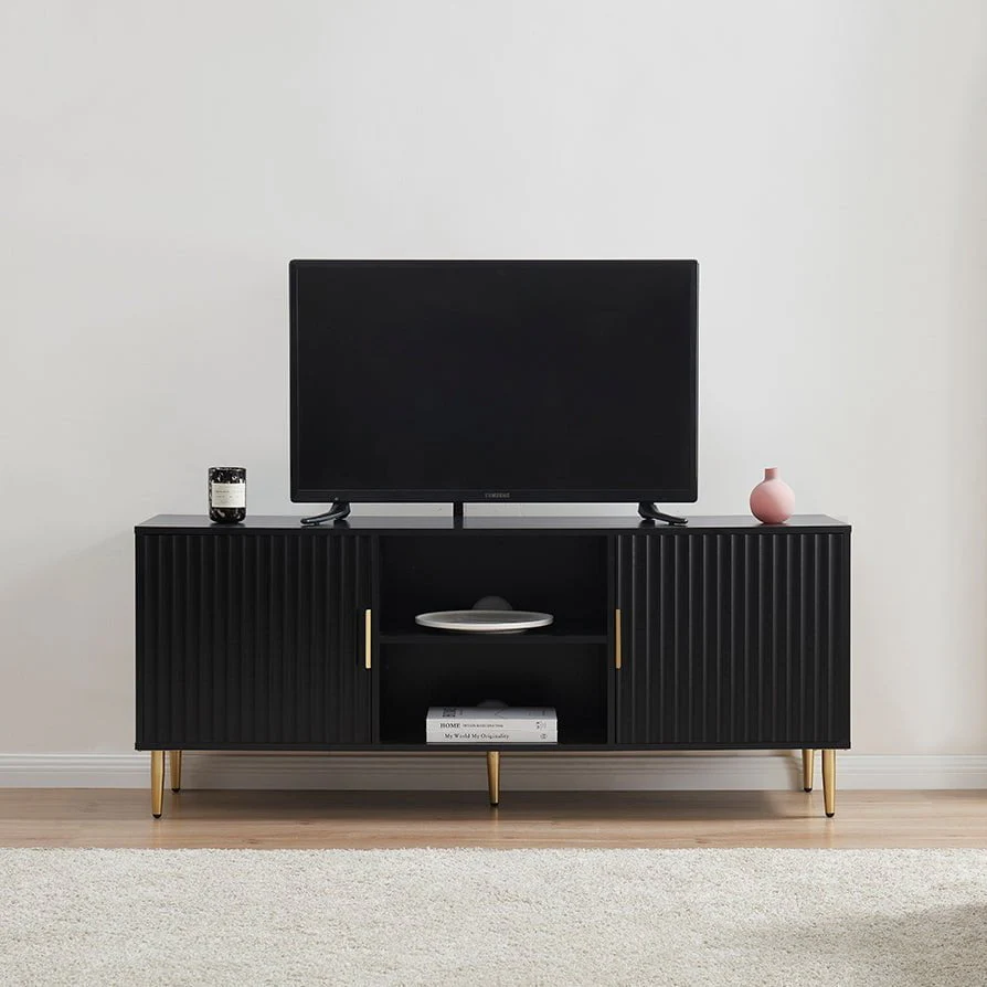 Evie TV Unit for TVs up to 65" - Black - Image 4
