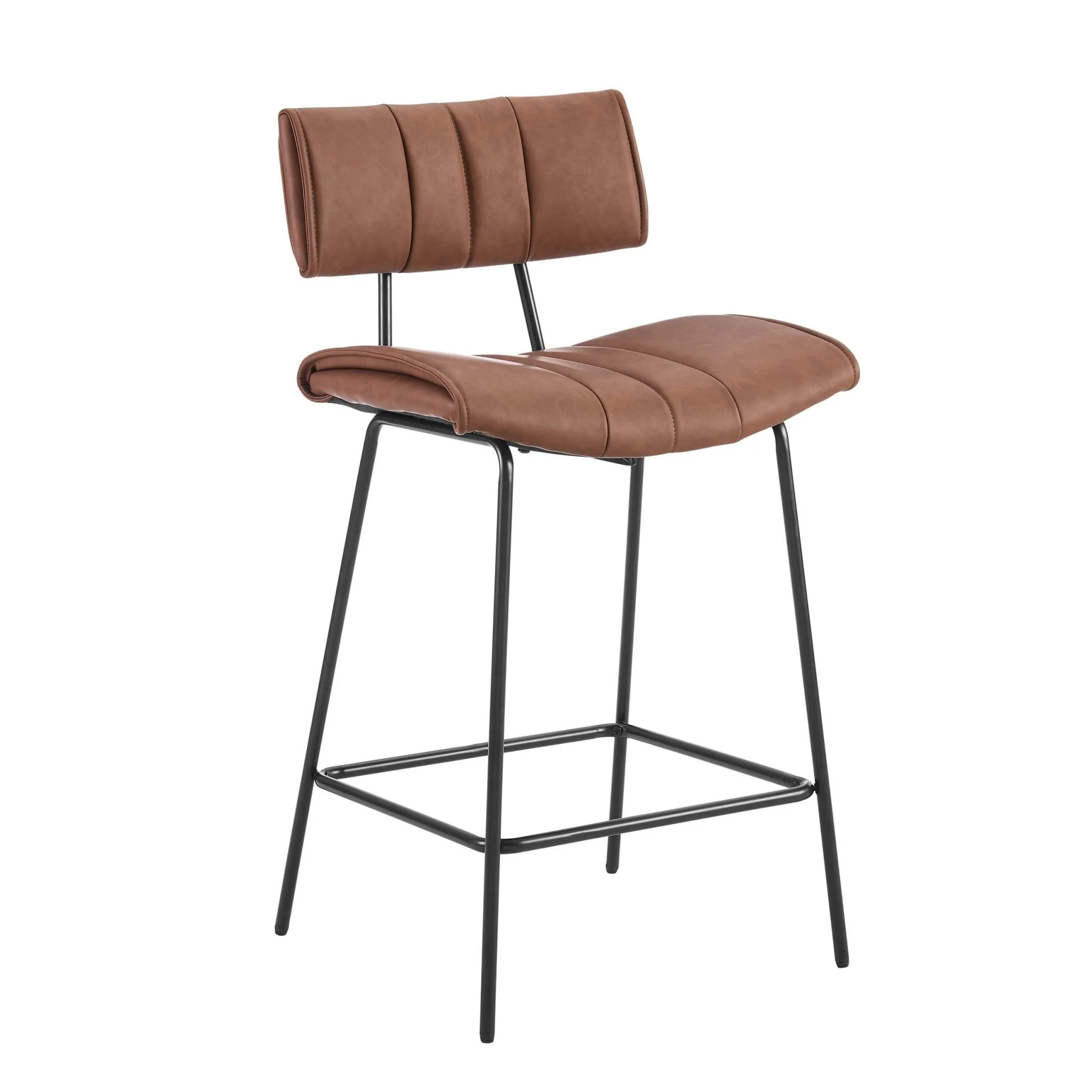 Fearne Set of 2 Barstools - Faux Leather Tan - Image 3