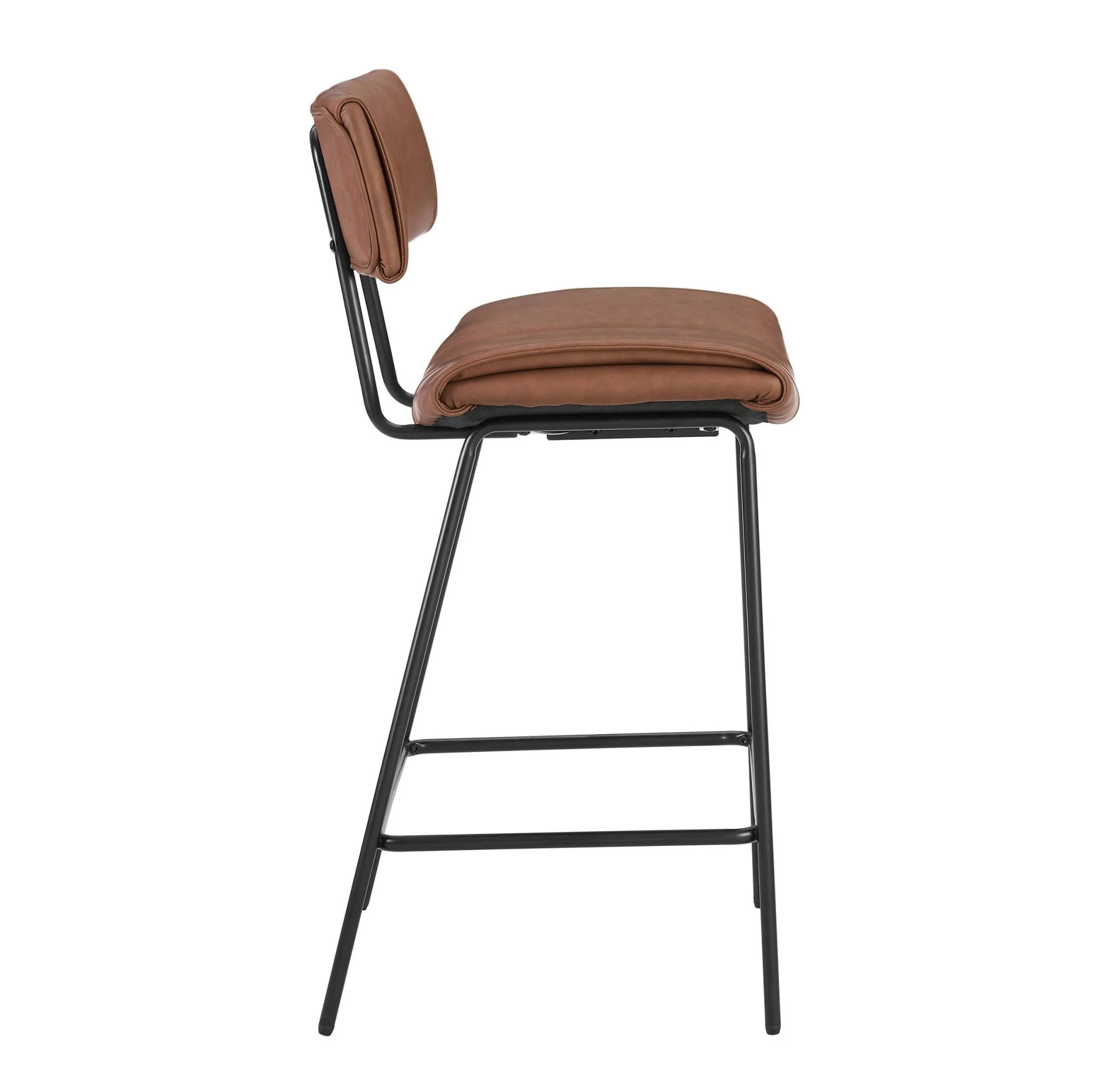 Fearne Set of 2 Barstools - Faux Leather Tan - Image 4