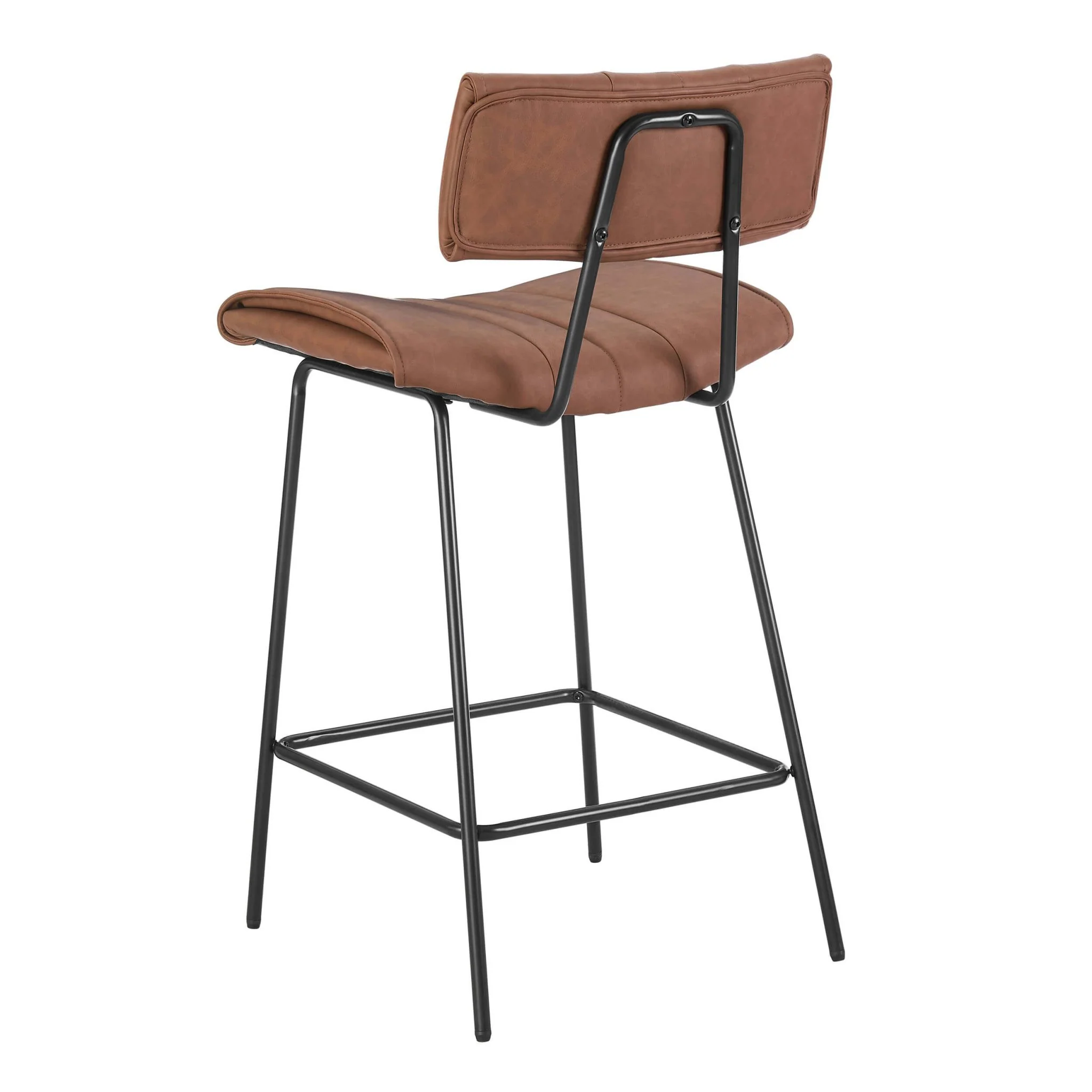 Fearne Set of 2 Barstools - Faux Leather Tan - Image 5