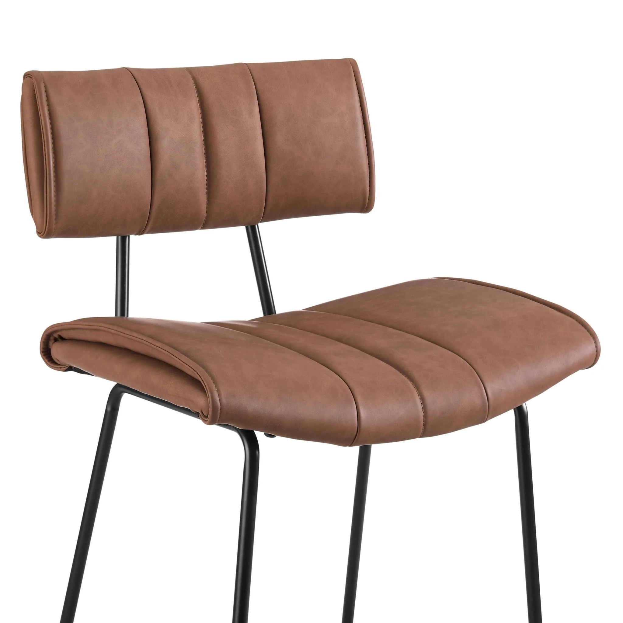 Fearne Set of 2 Barstools - Faux Leather Tan - Image 6